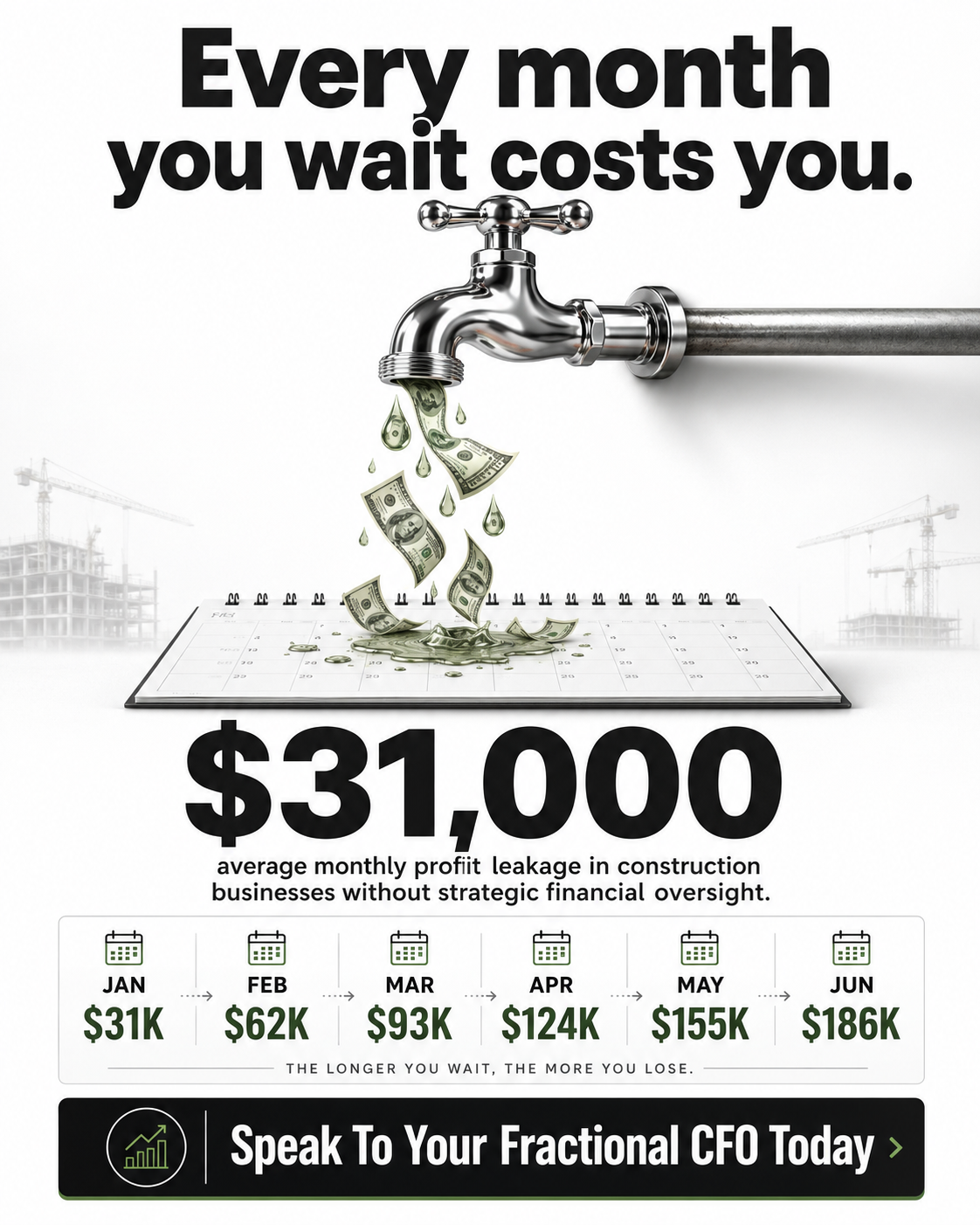 Linden Peak Accounting LLC Facebook ad: Your Free WIP, Cash Flow & Job Costing Review