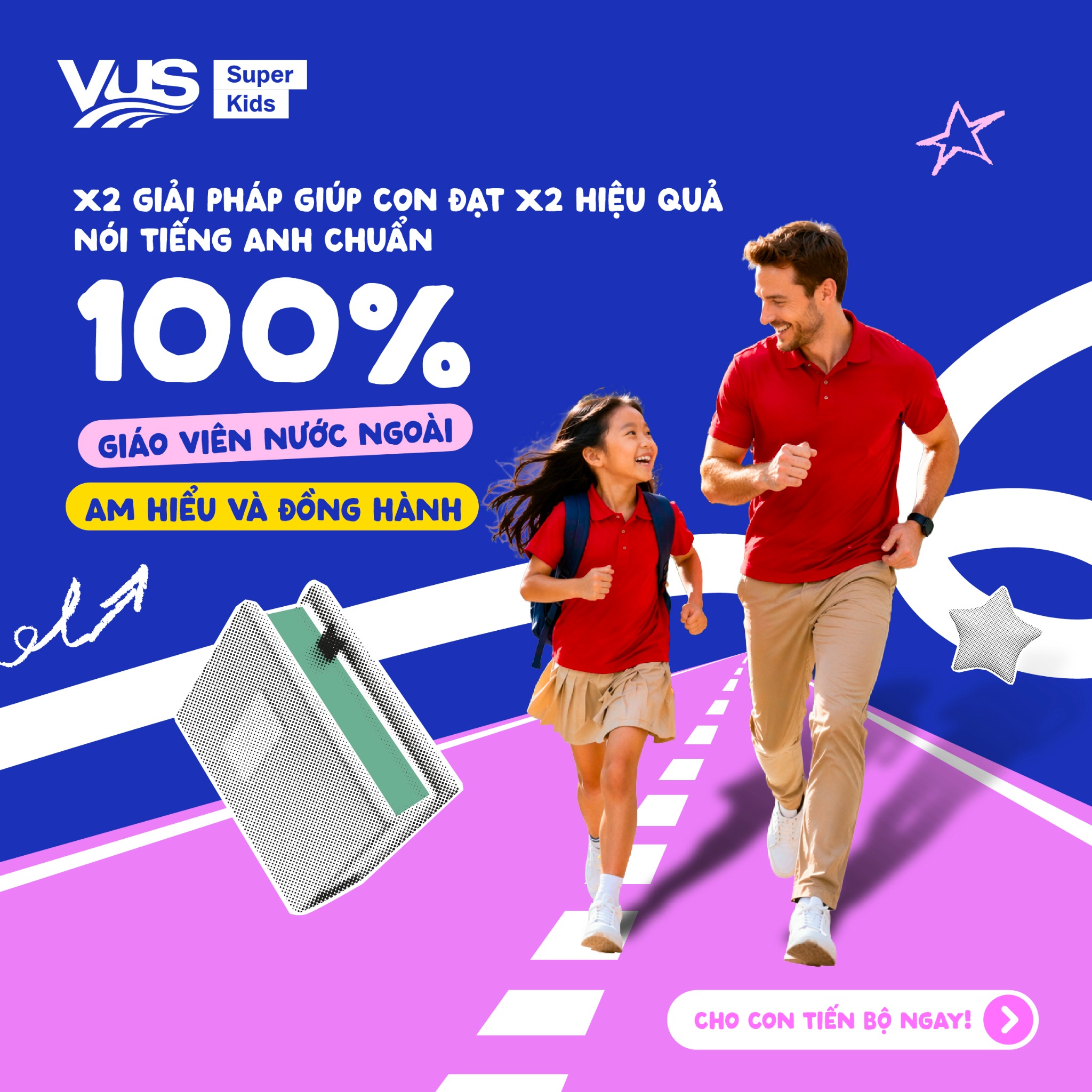 Anh văn Hội Việt Mỹ - VUS Facebook ad: Thăng cấp trình độ tiếng Anh