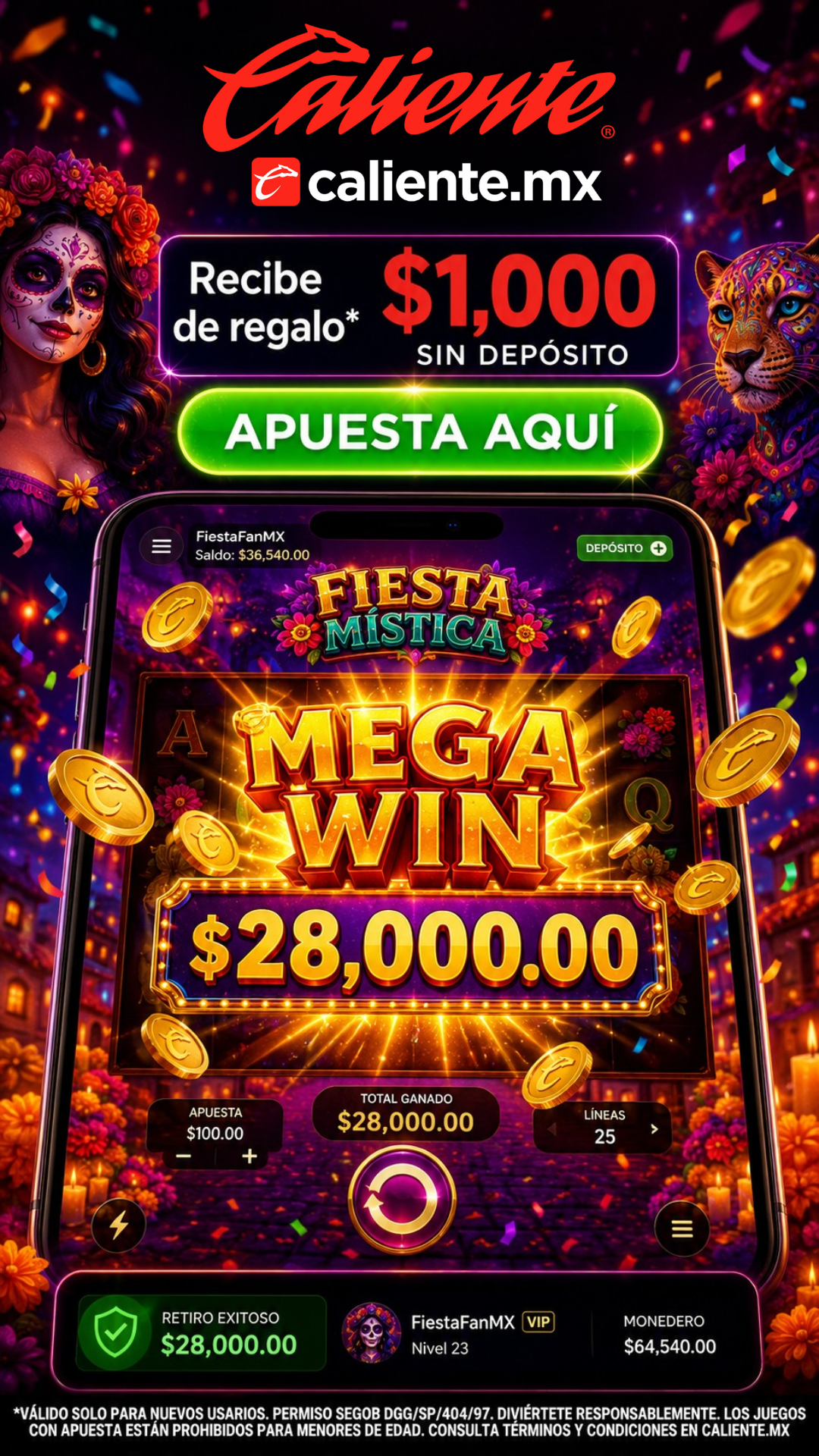 CalienteCasino.mx Facebook ad