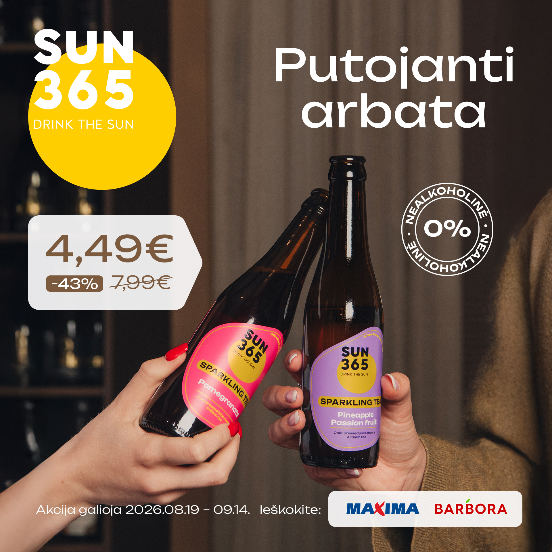 SUN365 Juice & Smoothies Facebook ad: Nuolaida netrukus baigsis!