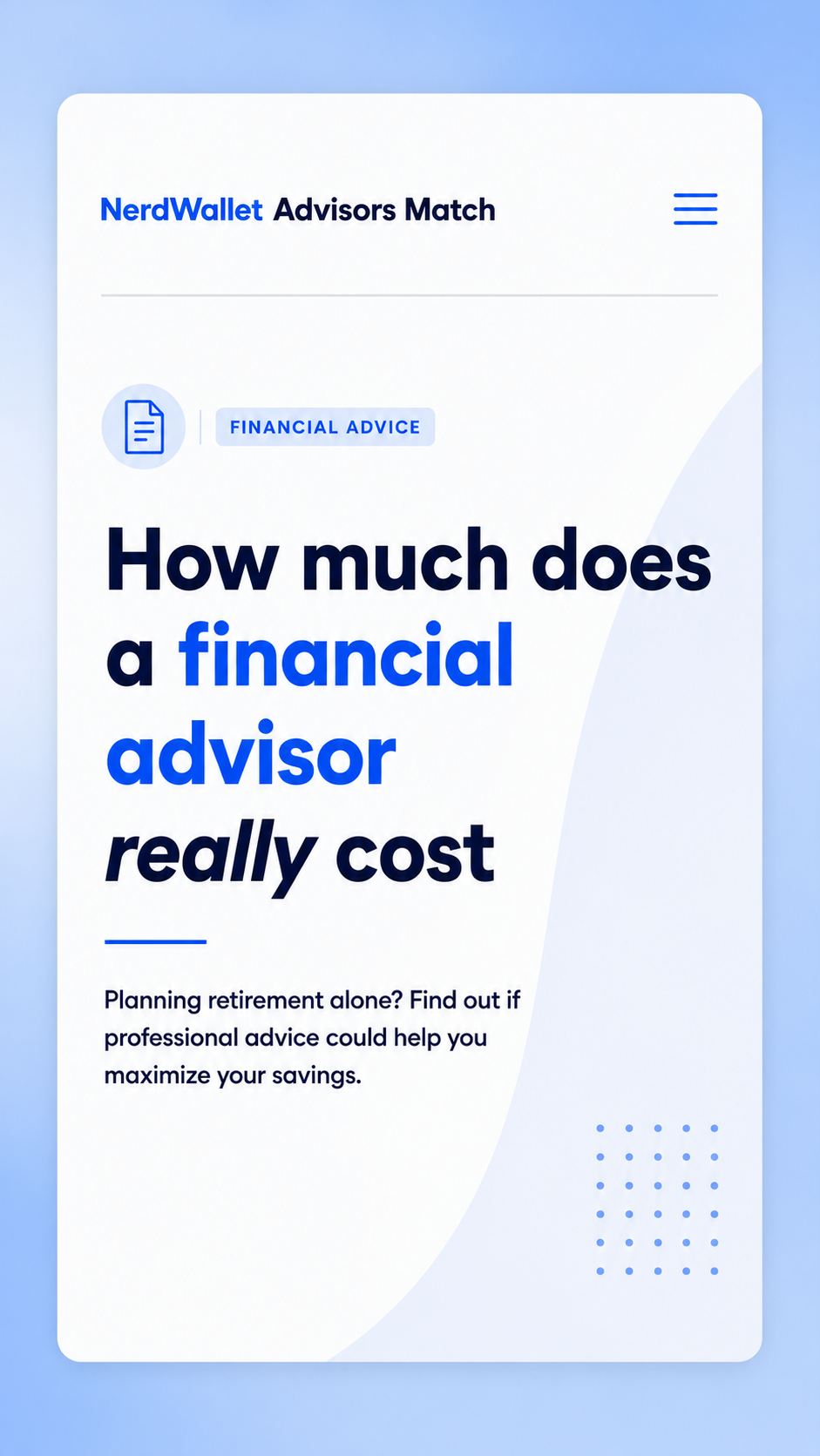NerdWallet Facebook ad