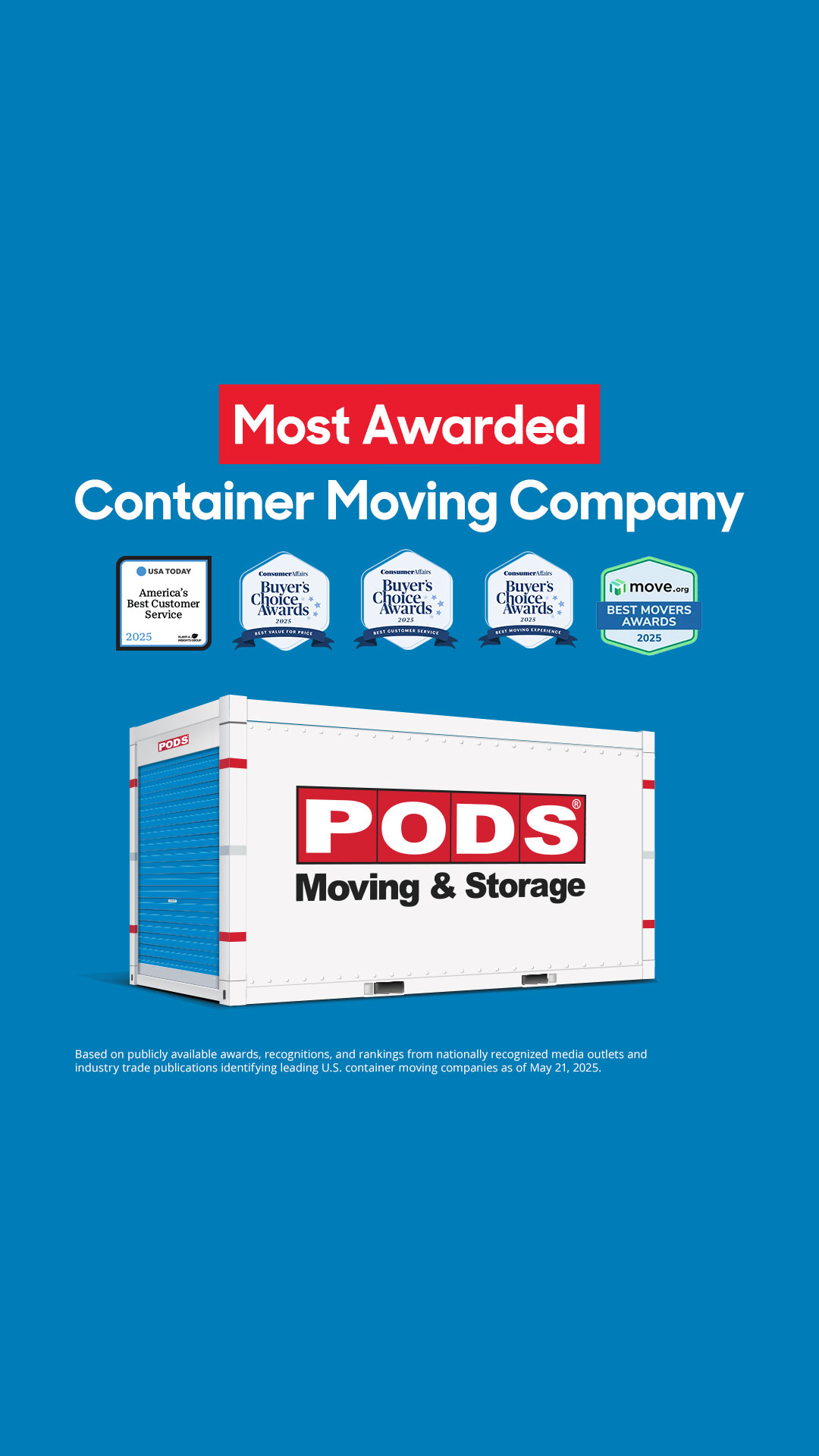 PODS Moving & Storage Facebook ad