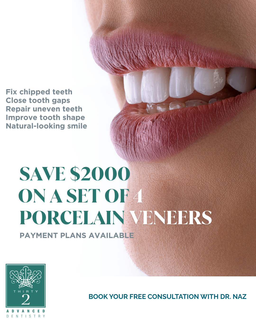 Thirty-2 Advanced Dentistry Facebook ad