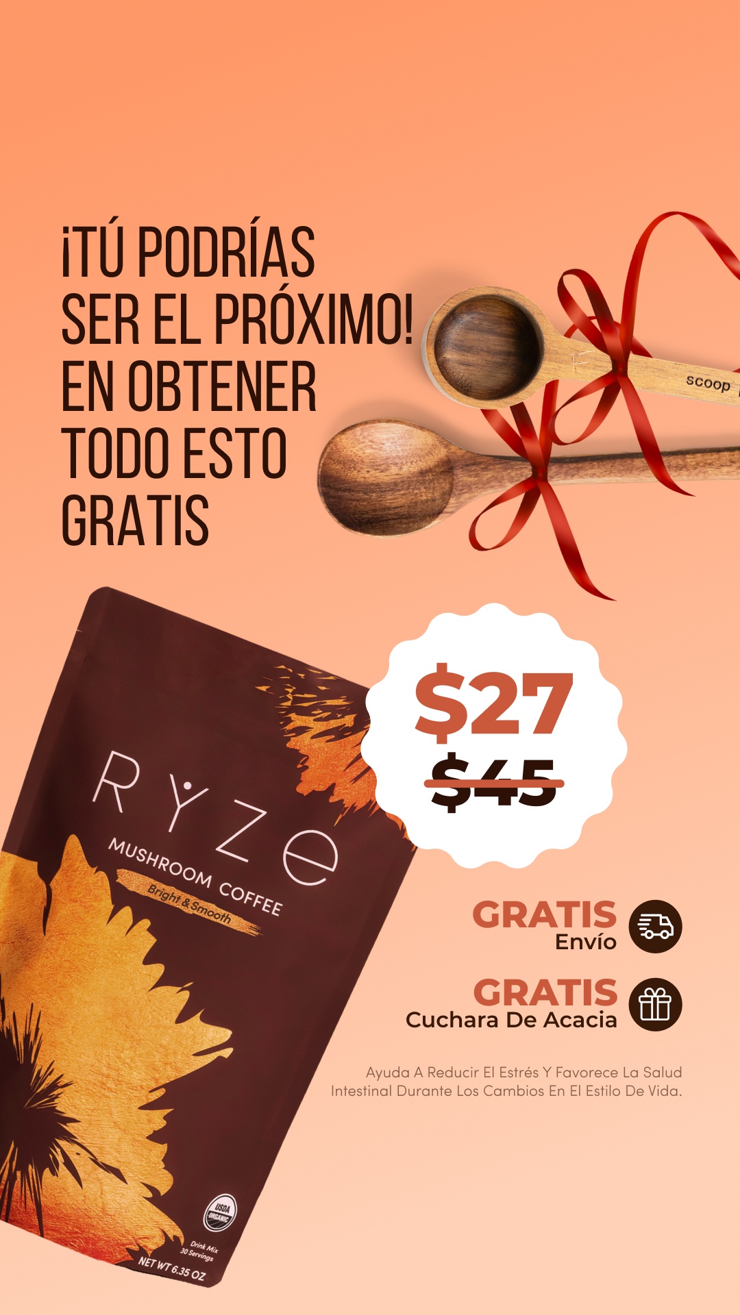 RYZE Superfoods Facebook ad