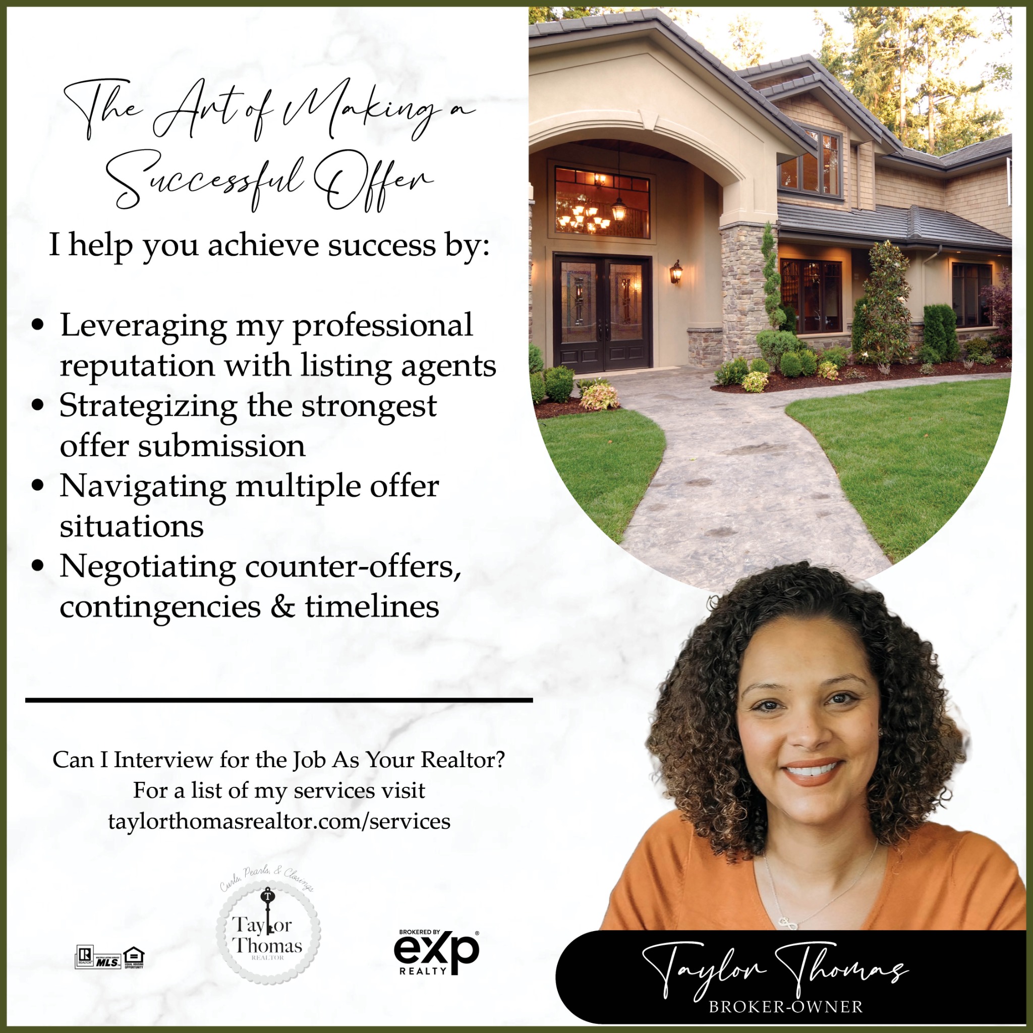 Taylor Thomas Facebook ad: Message or Call (317) 502-5098