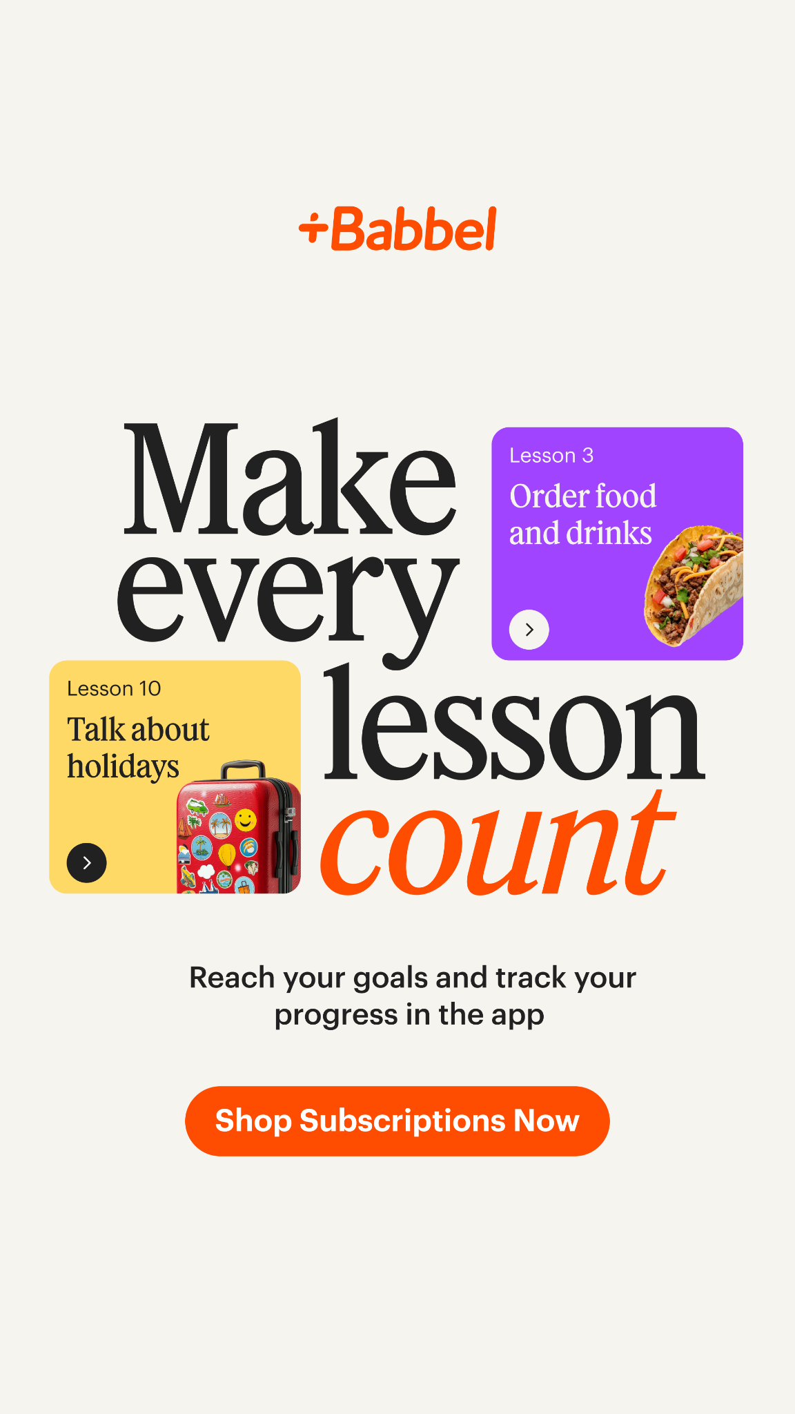 Babbel Facebook ad