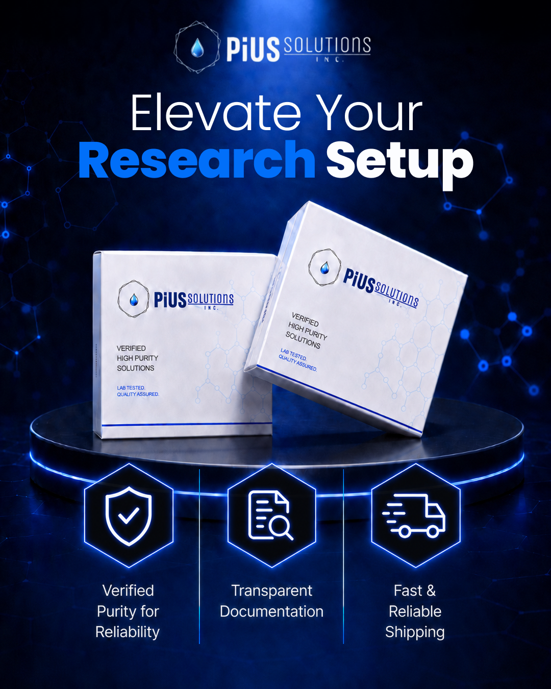 Pius Solutions Facebook ad: Research Peptides For Sale | Quality Lab Tested | Pius…