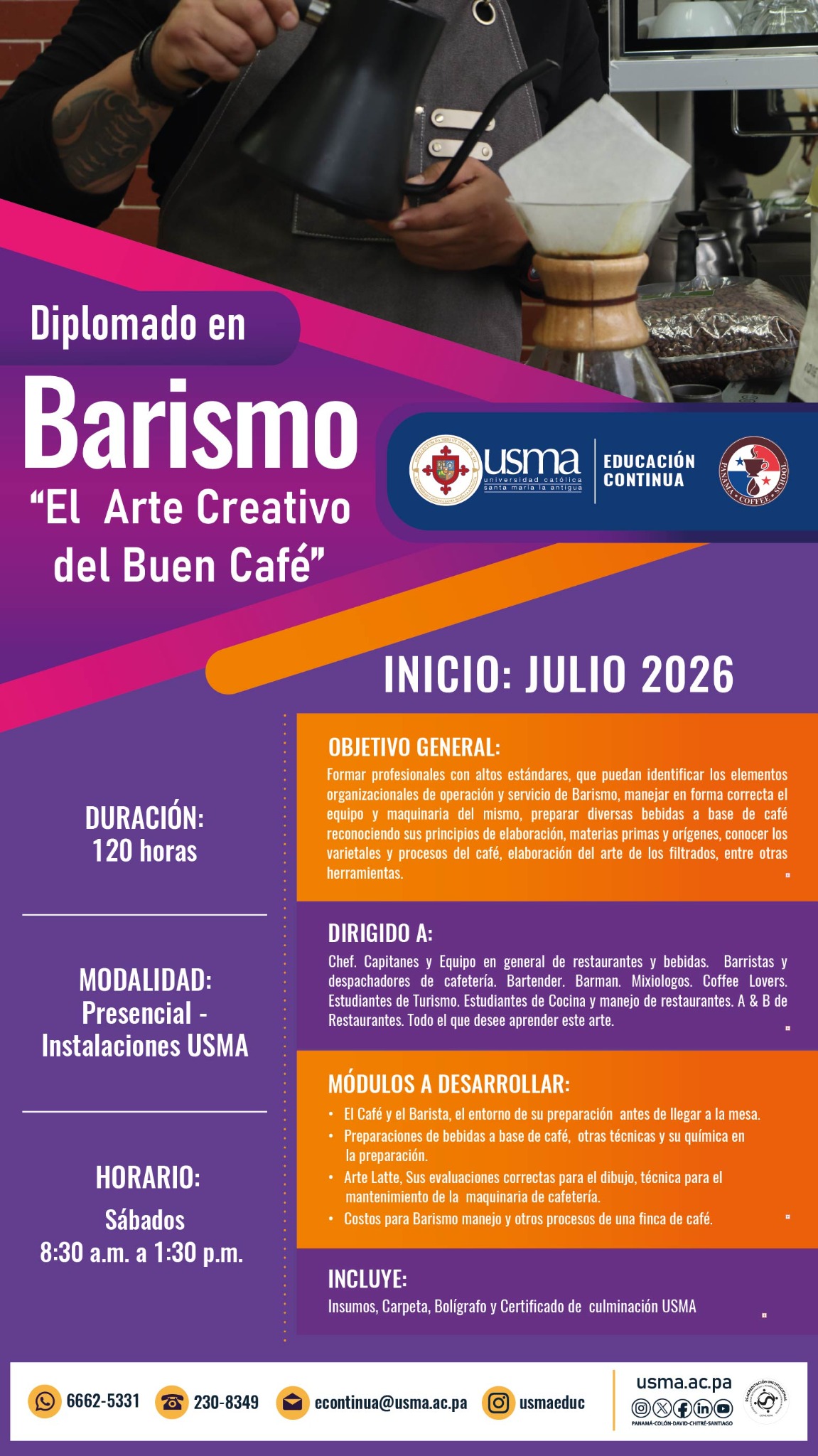 USMA - Universidad Católica Santa María La Antigua de Panamá Facebook ad from May 28, 2026