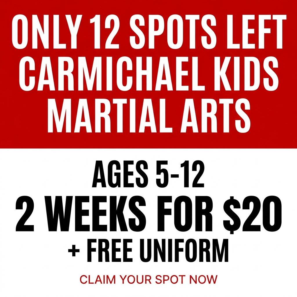 Carmichael Academy - Family Taekwondo Facebook ad: Family Martial Arts!