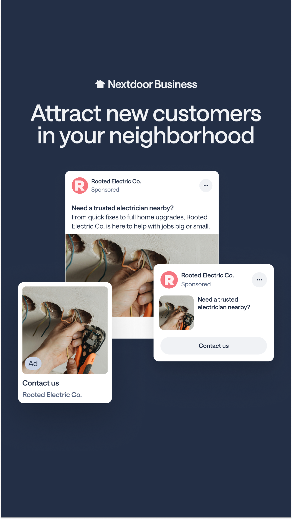 Nextdoor for Business Facebook ad