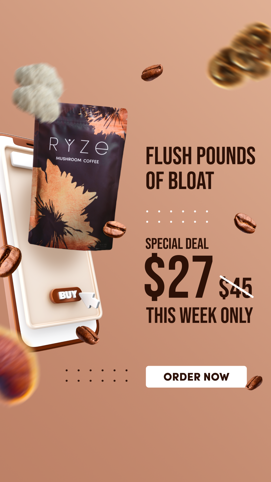 RYZE Superfoods Facebook ad