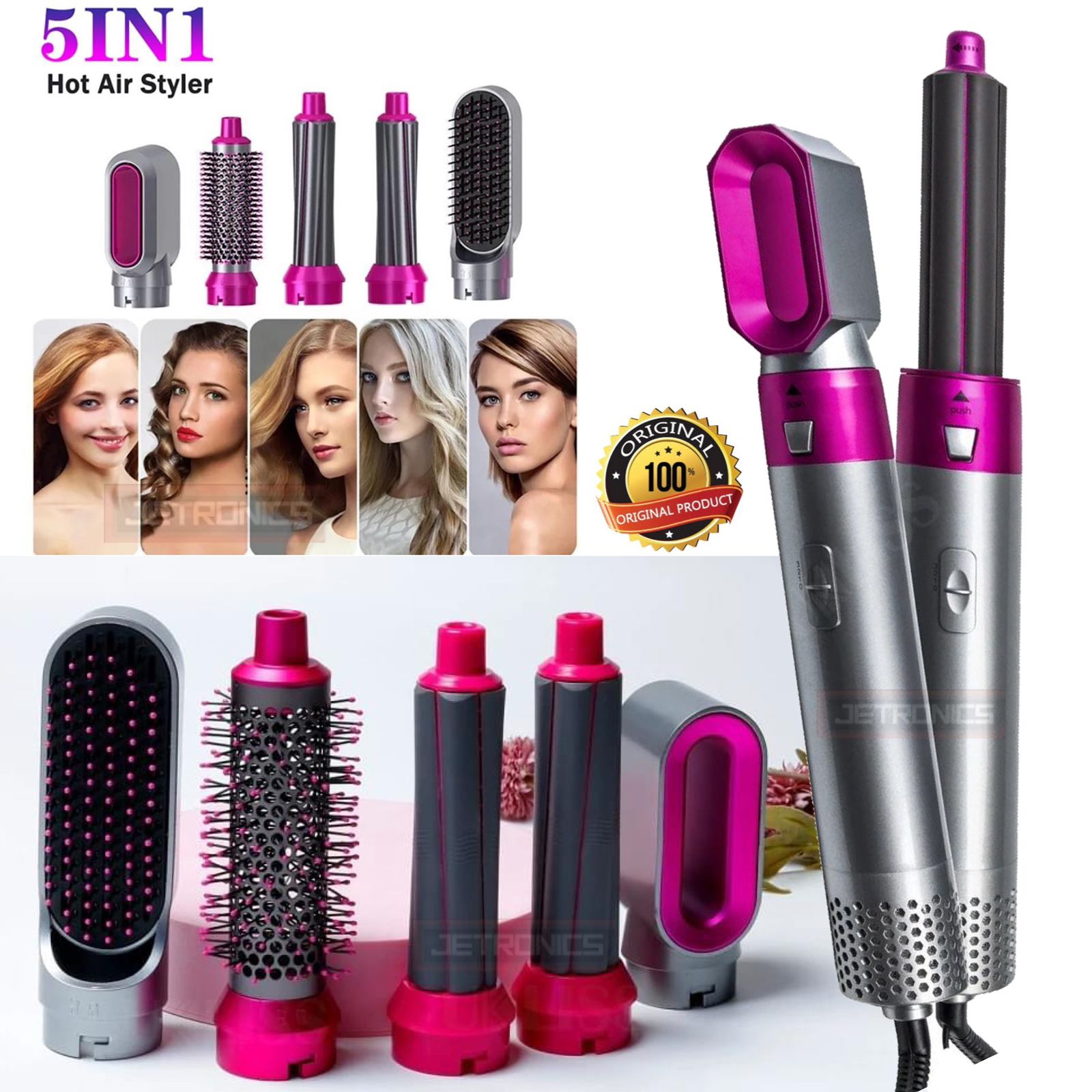 Jetronics UAE Facebook ad: OMR 5.5/- 5in1 Professional Hair Styler