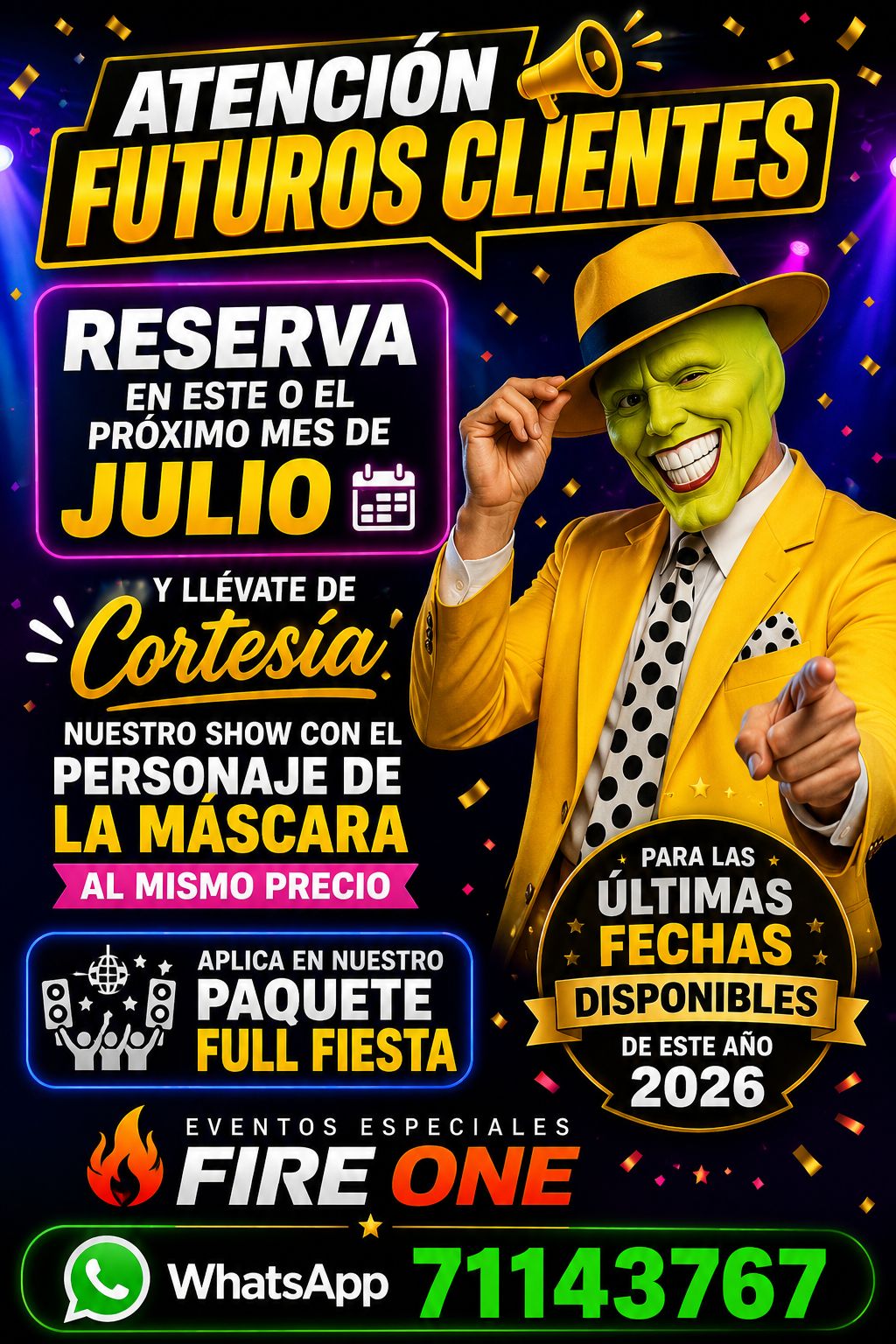 Eventos Especiales FIRE ONE Facebook ad