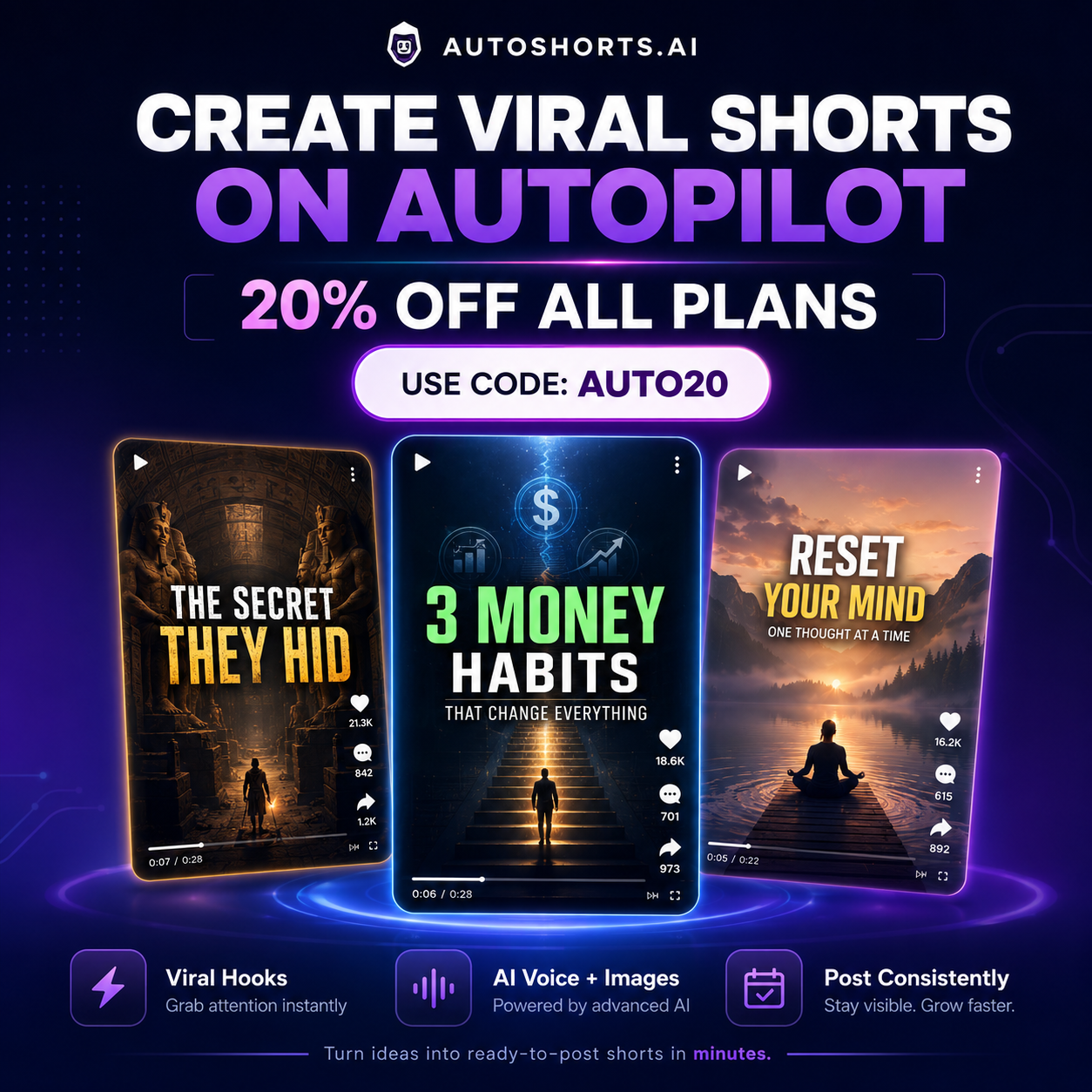 AutoShorts.ai Facebook ad