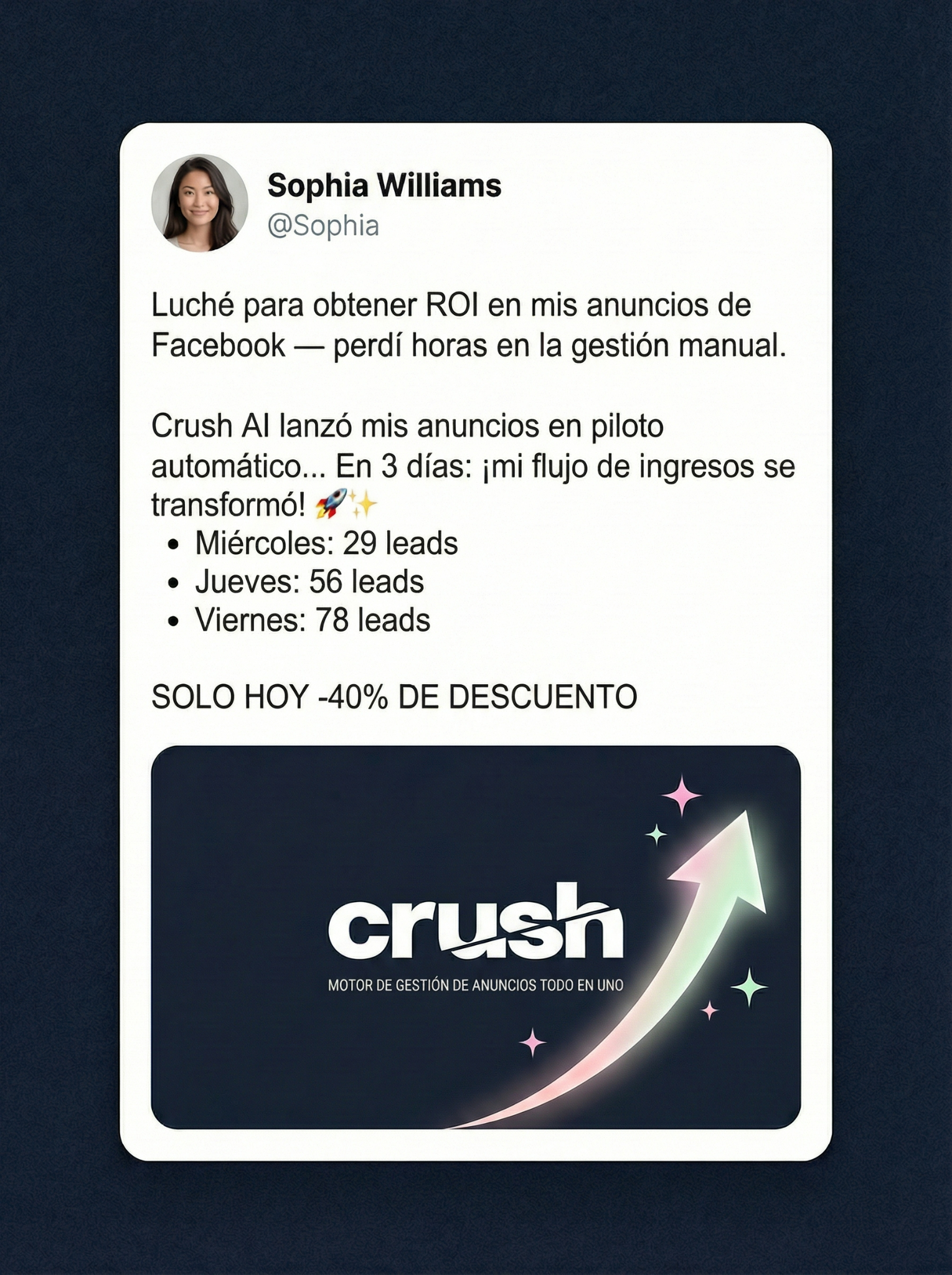 trycrush.ai Facebook ad