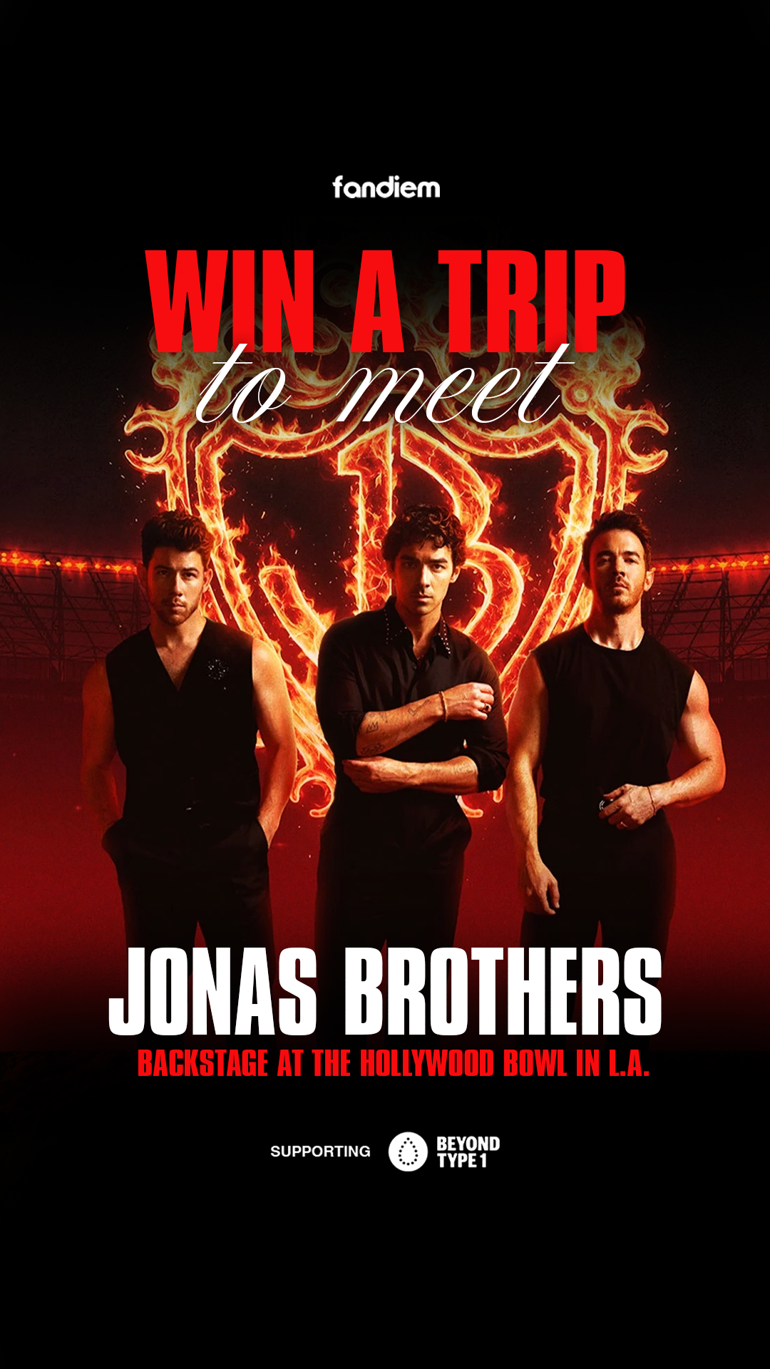 Jonas Brothers Facebook ad: Win a Trip to Meet Jonas Brothers Backstage at the…