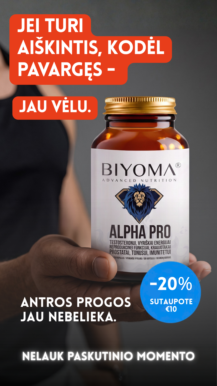 BIYOMA Lietuvoje Facebook ad from Aug 17, 2026