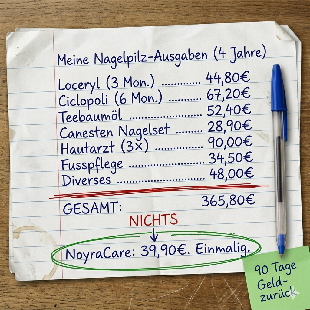 Noyra Facebook ad: Was kostet dich Nagelpilz wirklich?