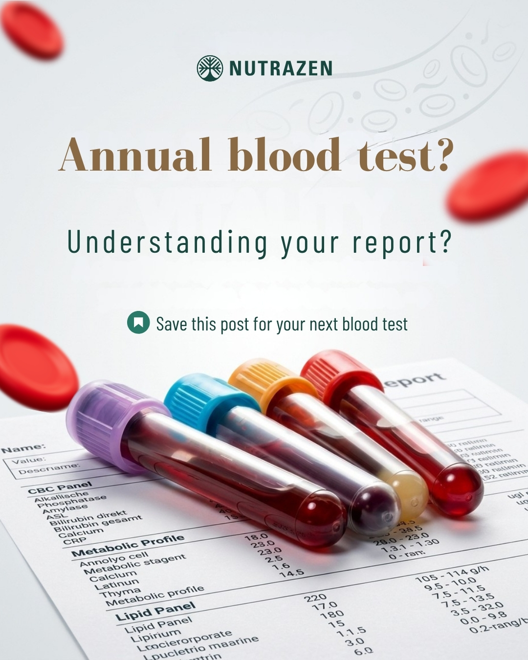 Nutrazen Facebook ad: Most people only check if their reports are…