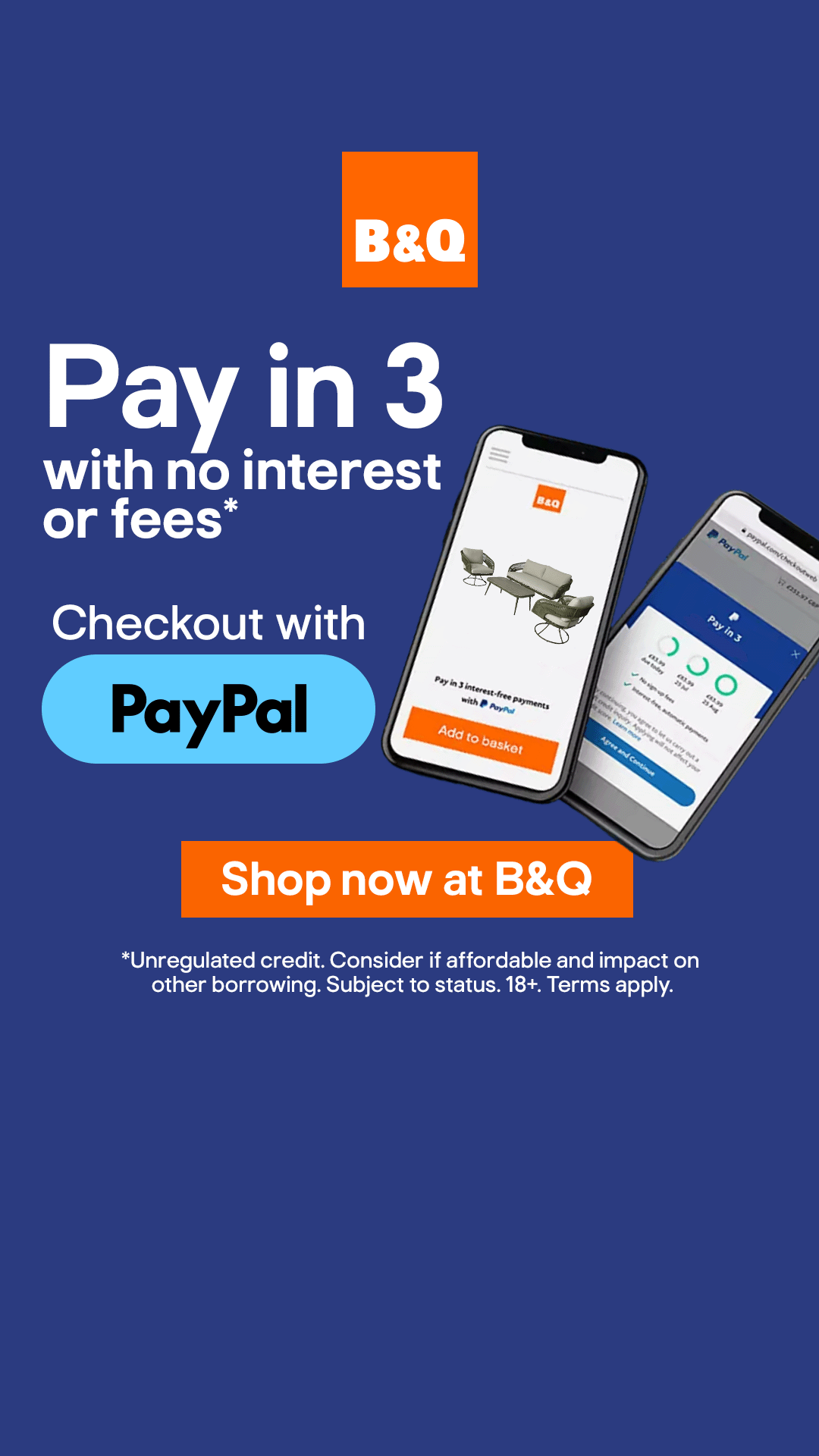 B&Q Facebook ad