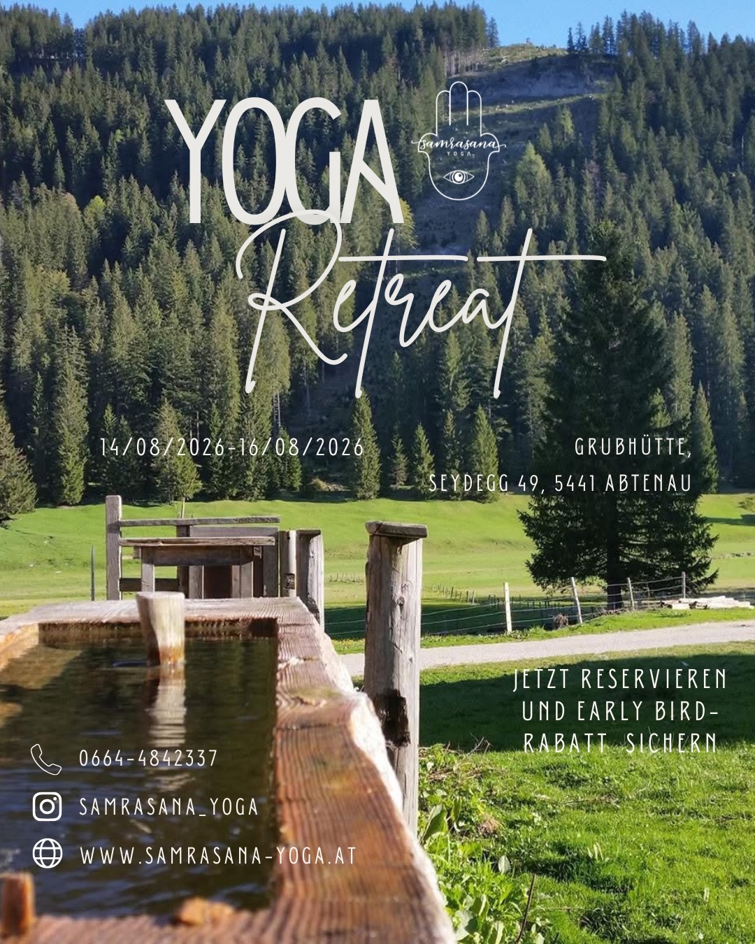 samrasana_yoga Facebook ad: stell dir vor…du wachst auf, umgeben von bergen…
