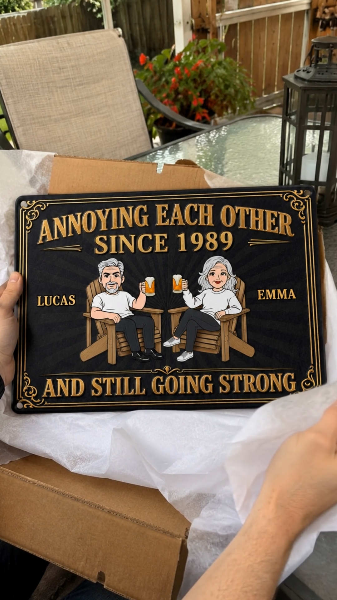 Gift Soul Facebook ad: Personalized Home Decor Metal Sign, Camping Gift For…