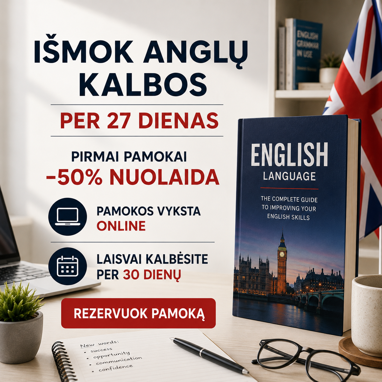 Mantas L Matiekos Korepetitorius Facebook ad: Rezervuok pamoką!