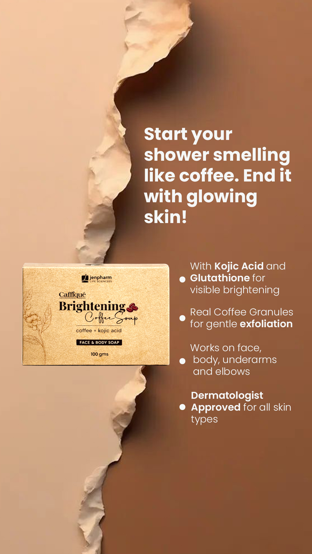Jenpharm Life Sciences Facebook ad: Coffee Soap Full Launch, 20% OFF