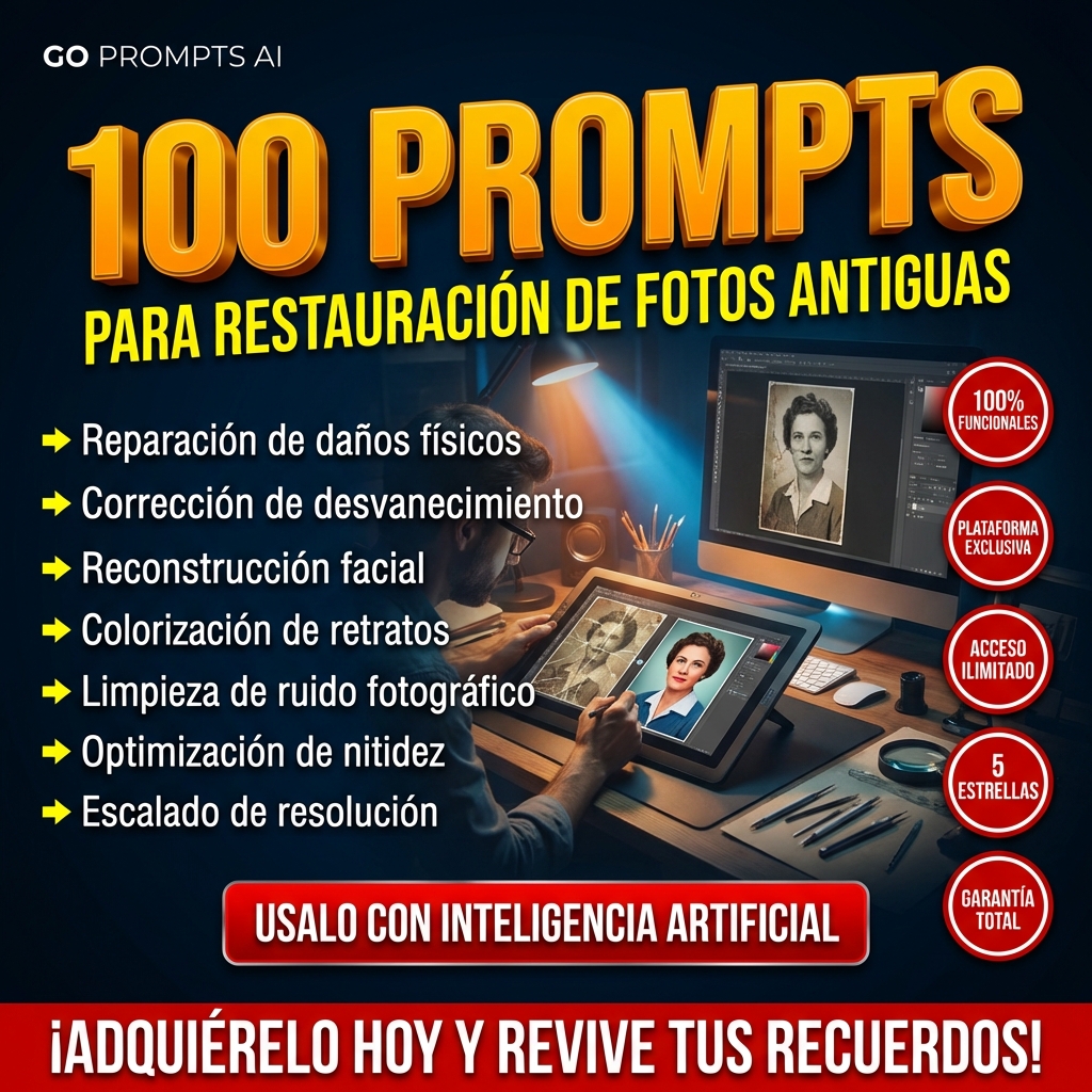 Go Prompts AI Facebook ad: ¡Convierte el caos de tus fotos viejas en…