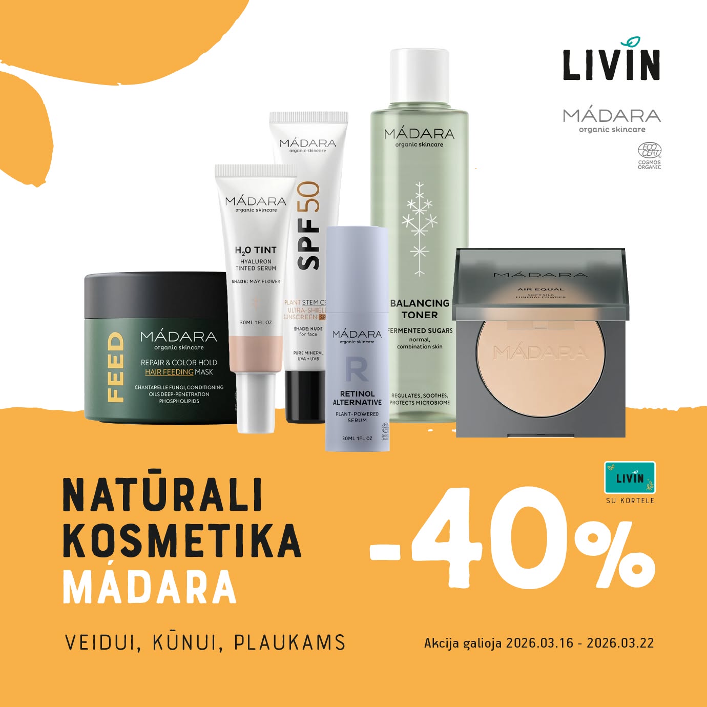 LIVIN sveiki produktai Facebook ad