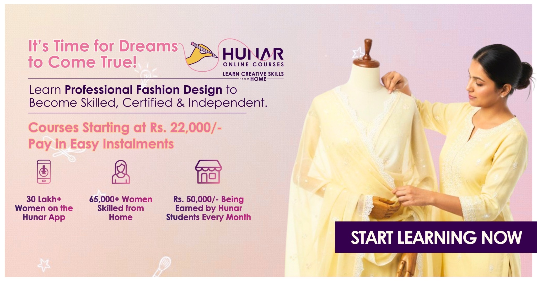 Hunar Online Courses Facebook ad