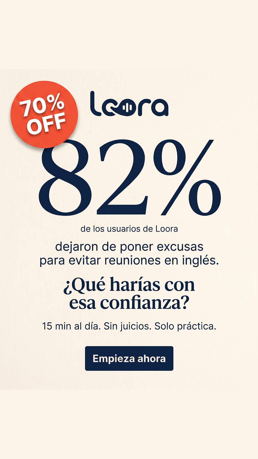 Loora: AI English Tutor Facebook ad