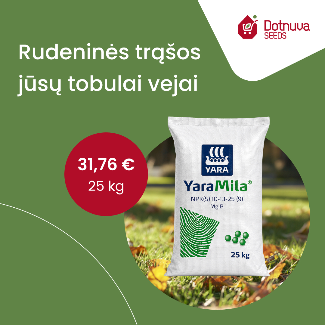 Dotnuva Seeds Facebook ad: Rudeninės trąšos vejai