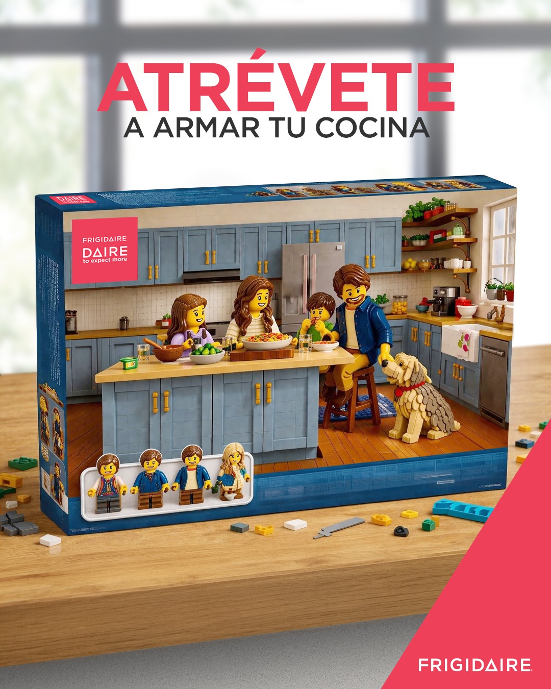 Frigidaire Facebook ad: Si tu cocina fuera un LEGO… con Frigidaire…