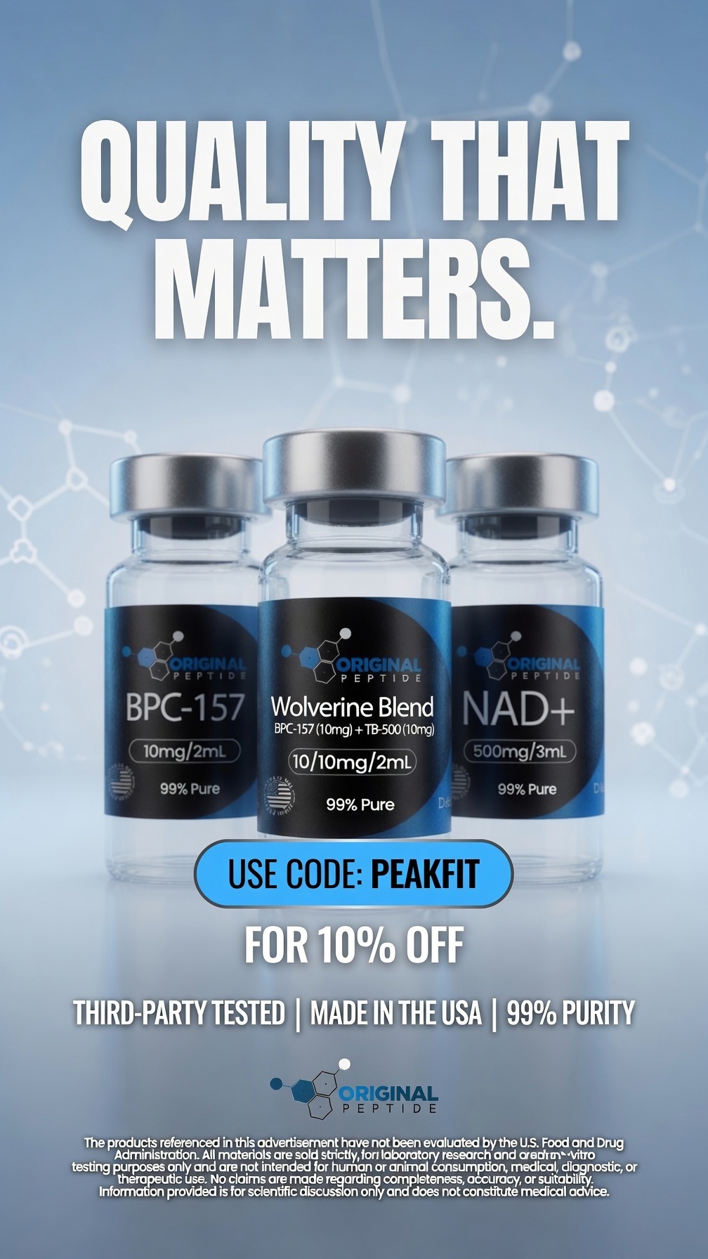 Original Peptides Facebook ad from Aug 7, 2026