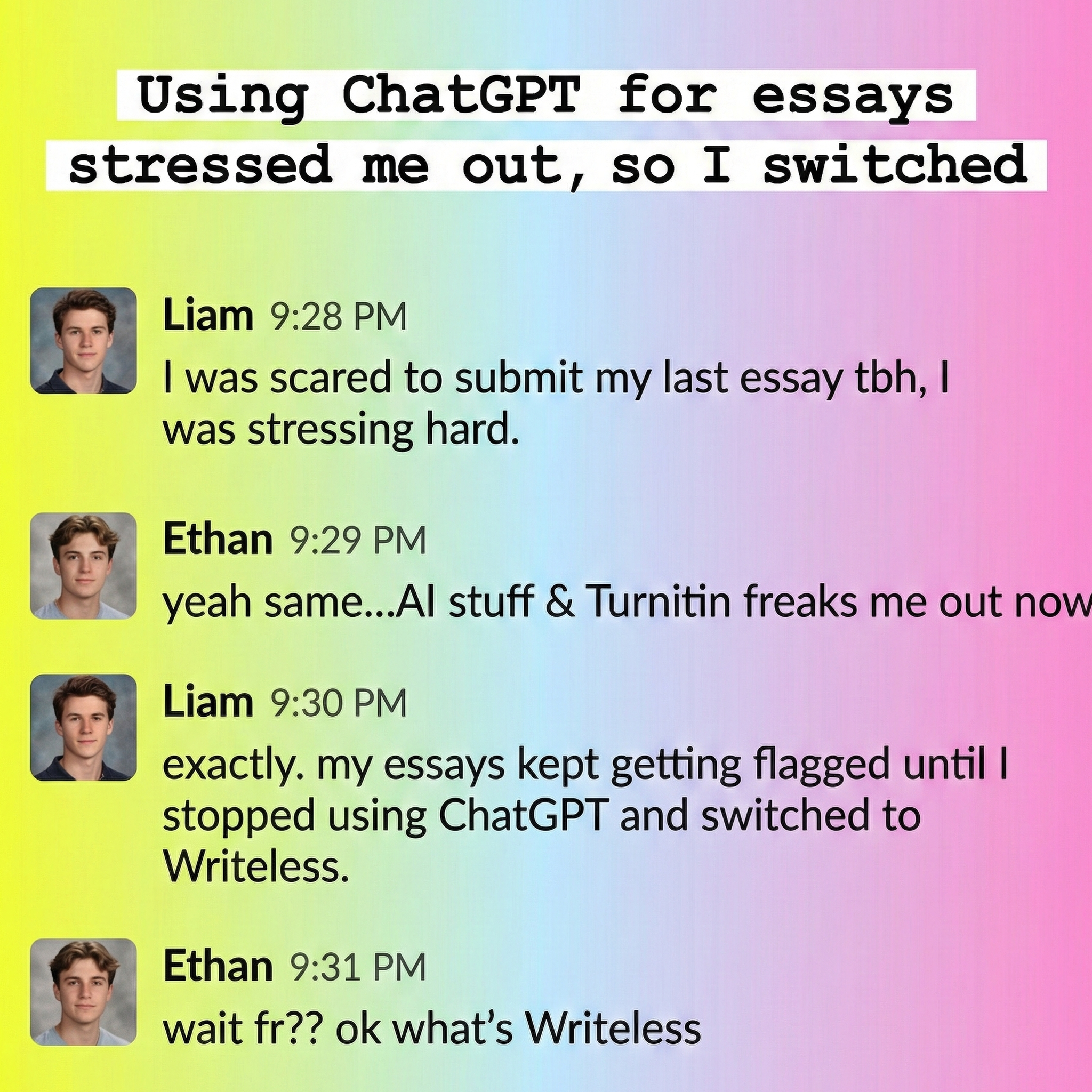 Writeless AI Facebook ad