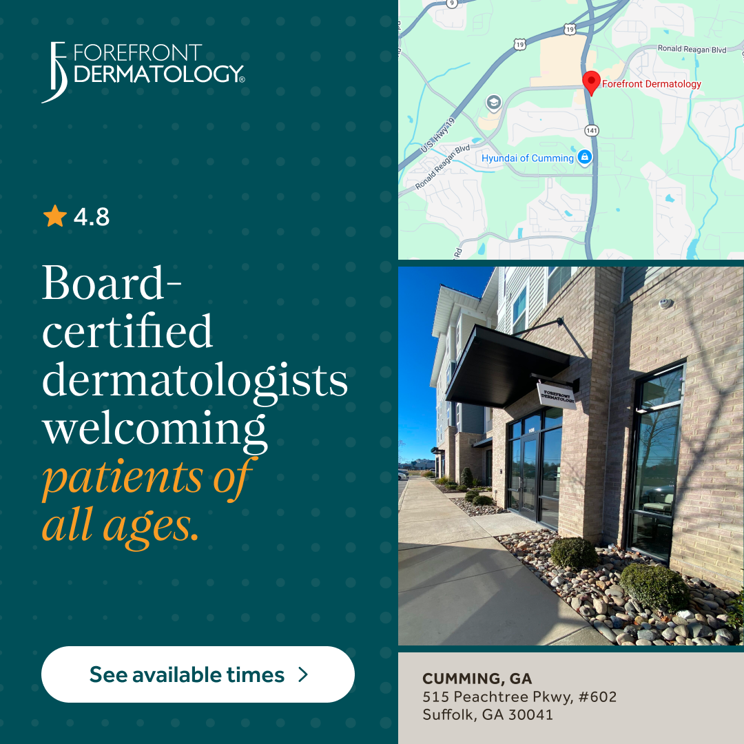 Forefrontdermatologycumming Facebook ad: All ages welcome