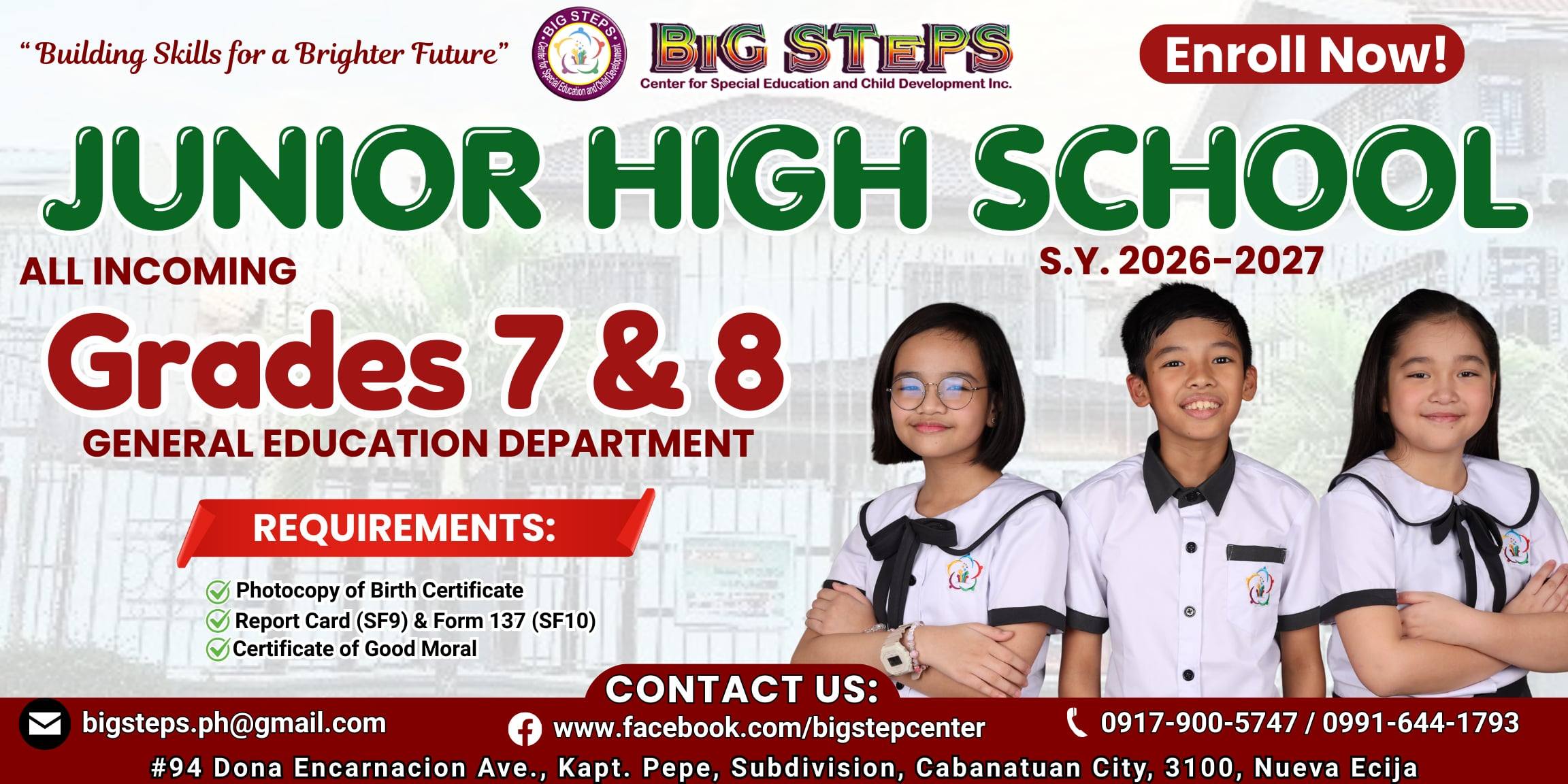 Big Steps Center For Special Education and Child Development Inc. Facebook ad