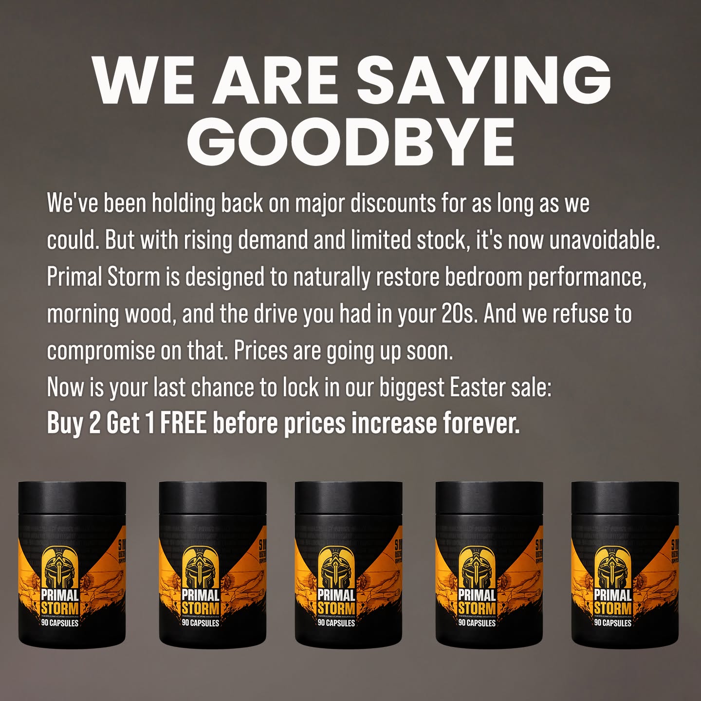 Primal Storm Supplements Facebook ad