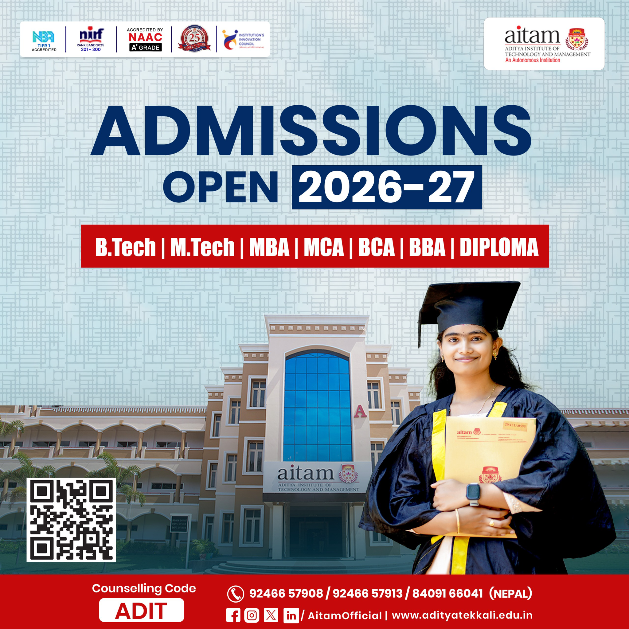 AITAM, Tekkali Facebook ad: Your Future Starts at AITAM!