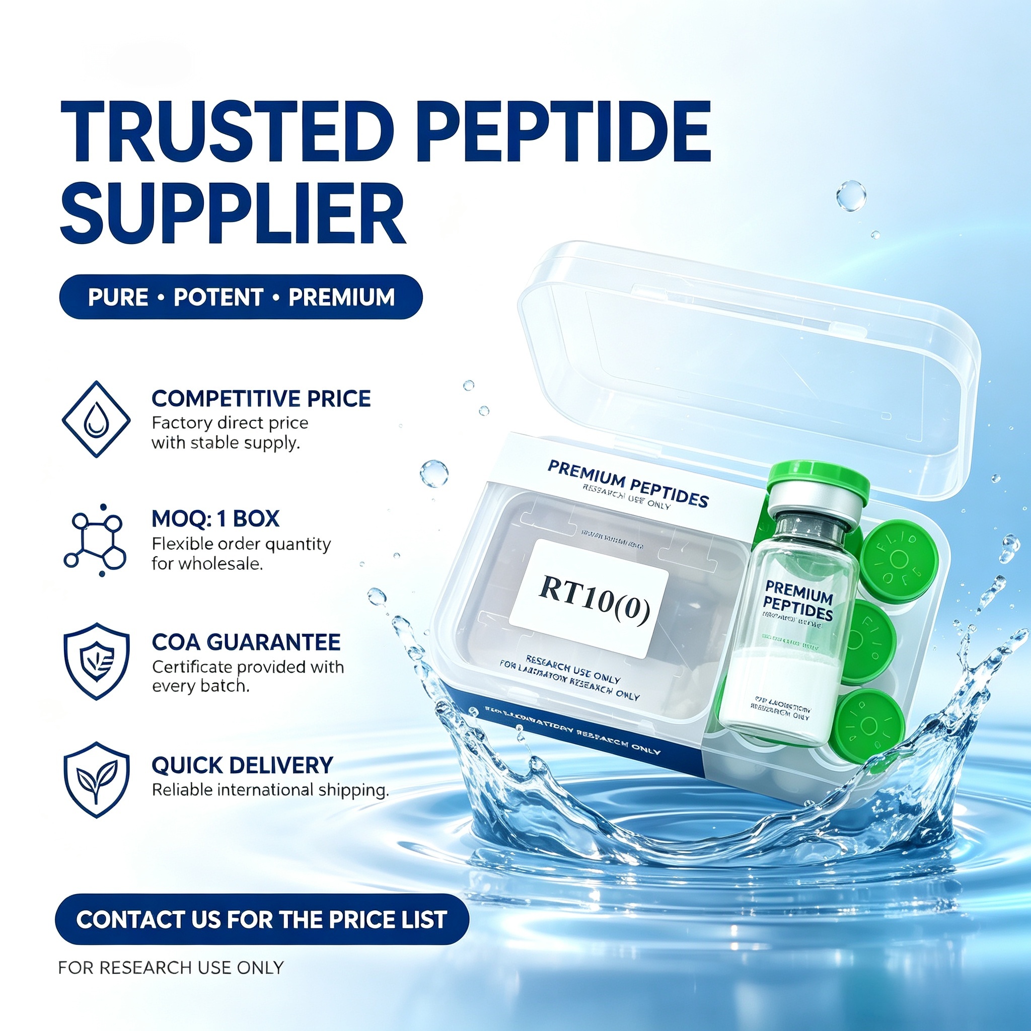 Now Peptide Supplier Facebook ad: Select a supplier that prioritizes consistent output…