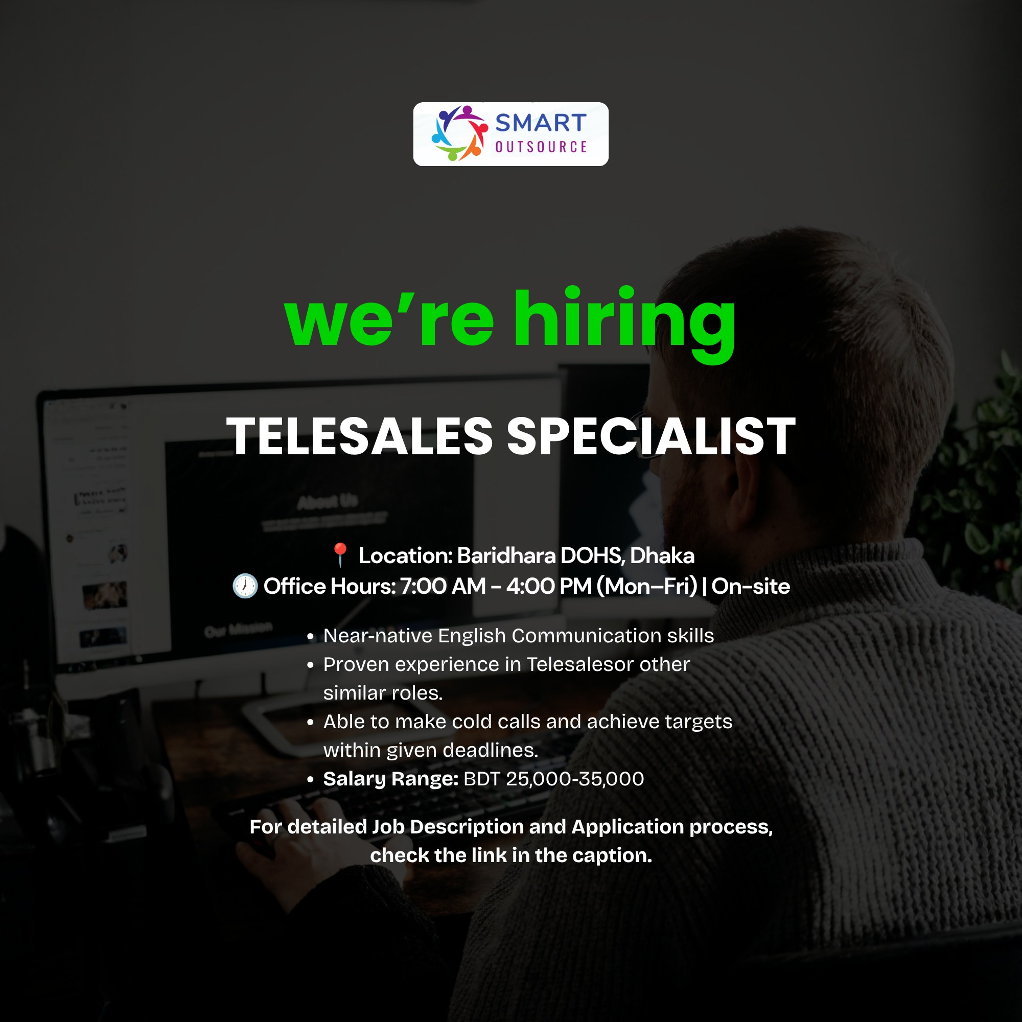 Smart Outsource Facebook ad: We are hiring here at Smart Outsource!