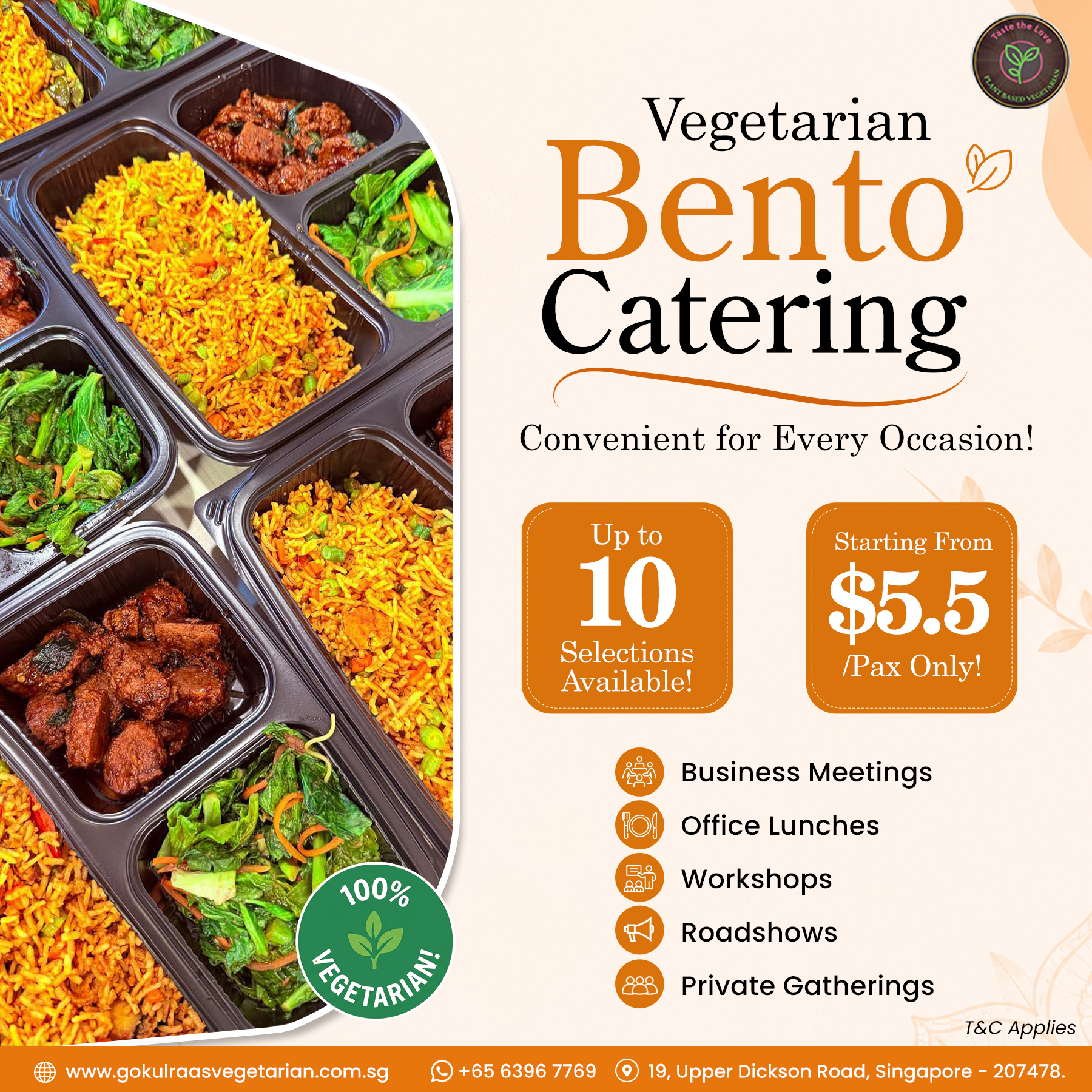 GOKUL RAAS VEGETARIAN Facebook ad: Pm us for a free quotation!