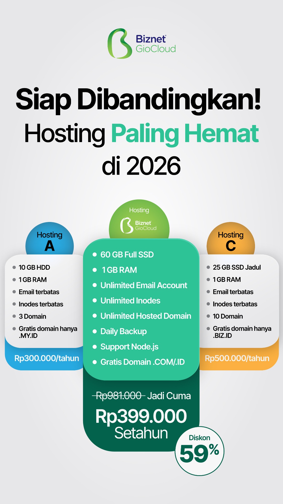 Biznet Gio Cloud Facebook ad