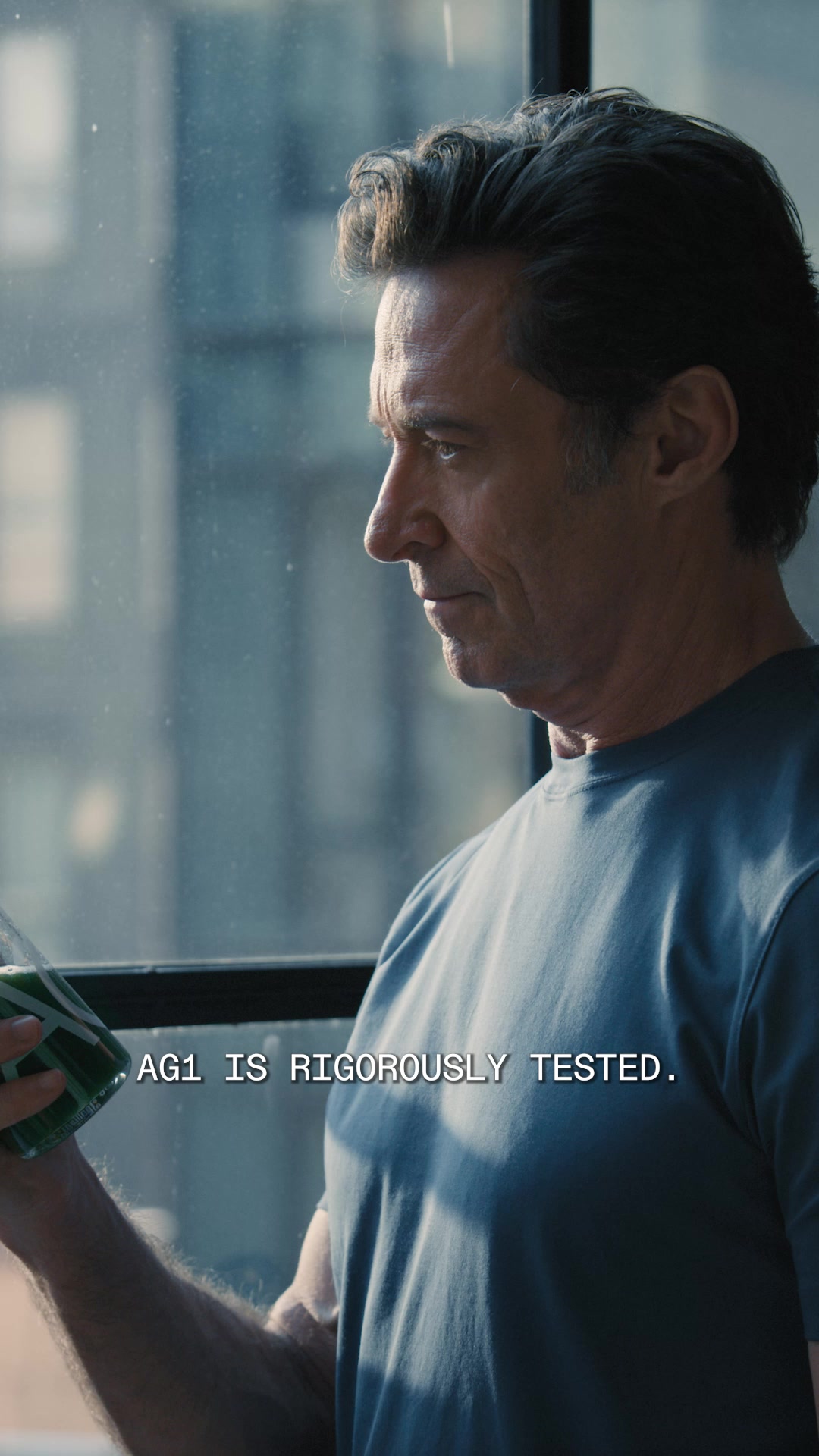 AG1 by Athletic Greens Facebook ad: Morning Thoughts With Hugh Jackman