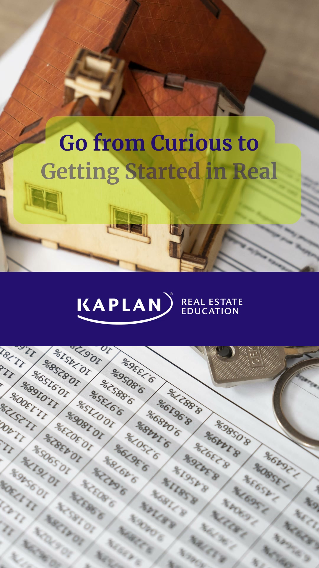 Kaplan Real Estate Education Facebook ad from Aug 21, 2026
