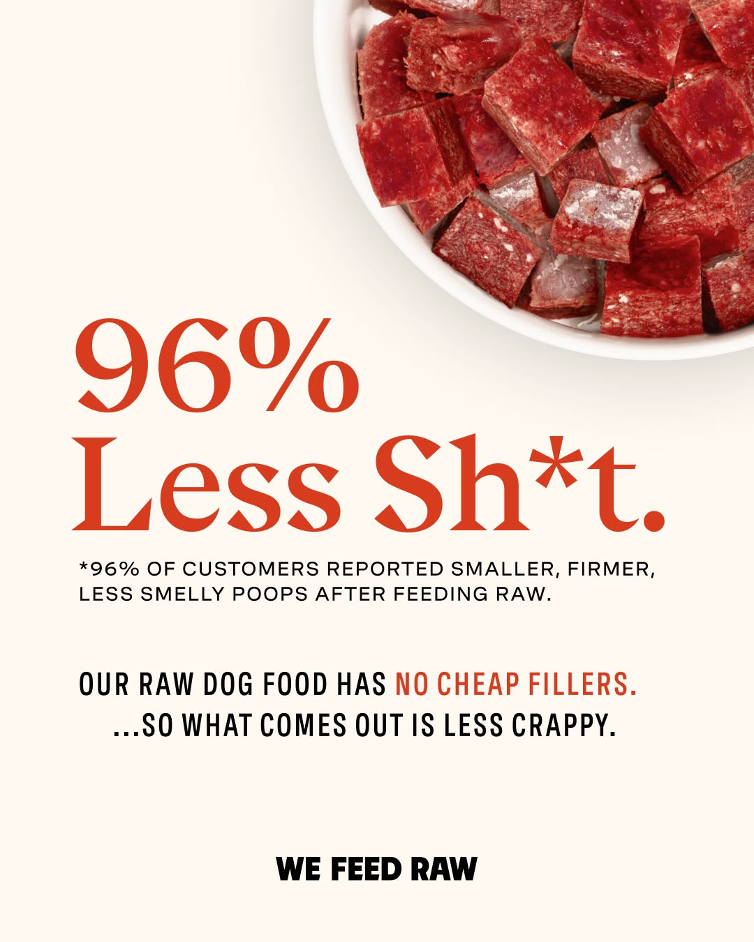 We Feed Raw Facebook ad