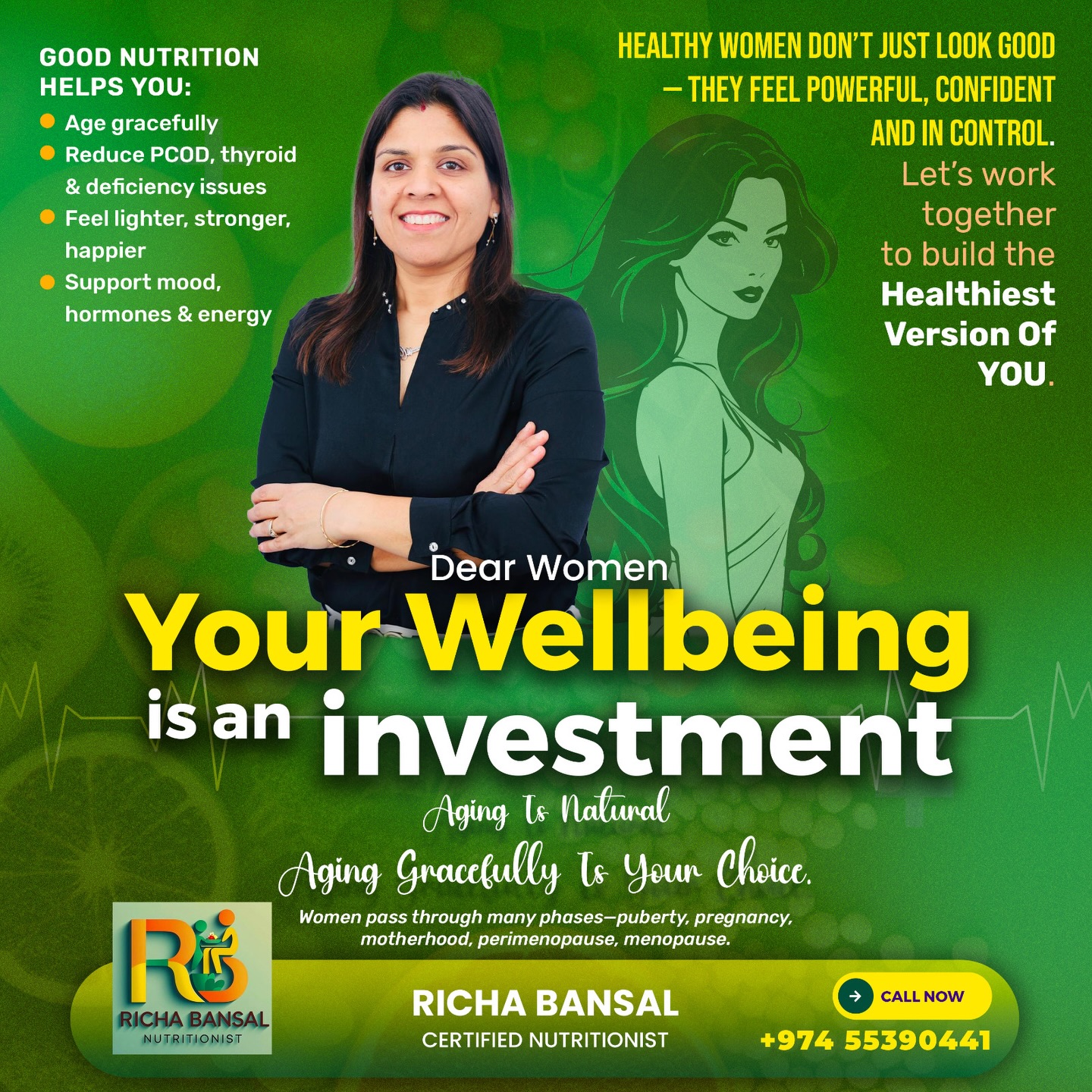Richa Bansal Nutrition Facebook ad: 1 on 1 Consultation