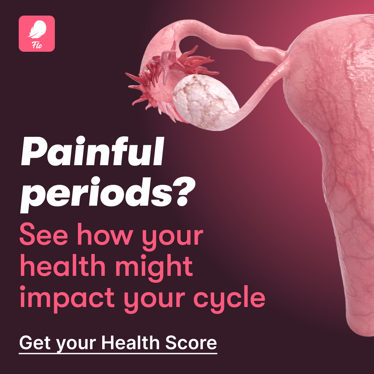 Flo Period Tracker App Facebook ad