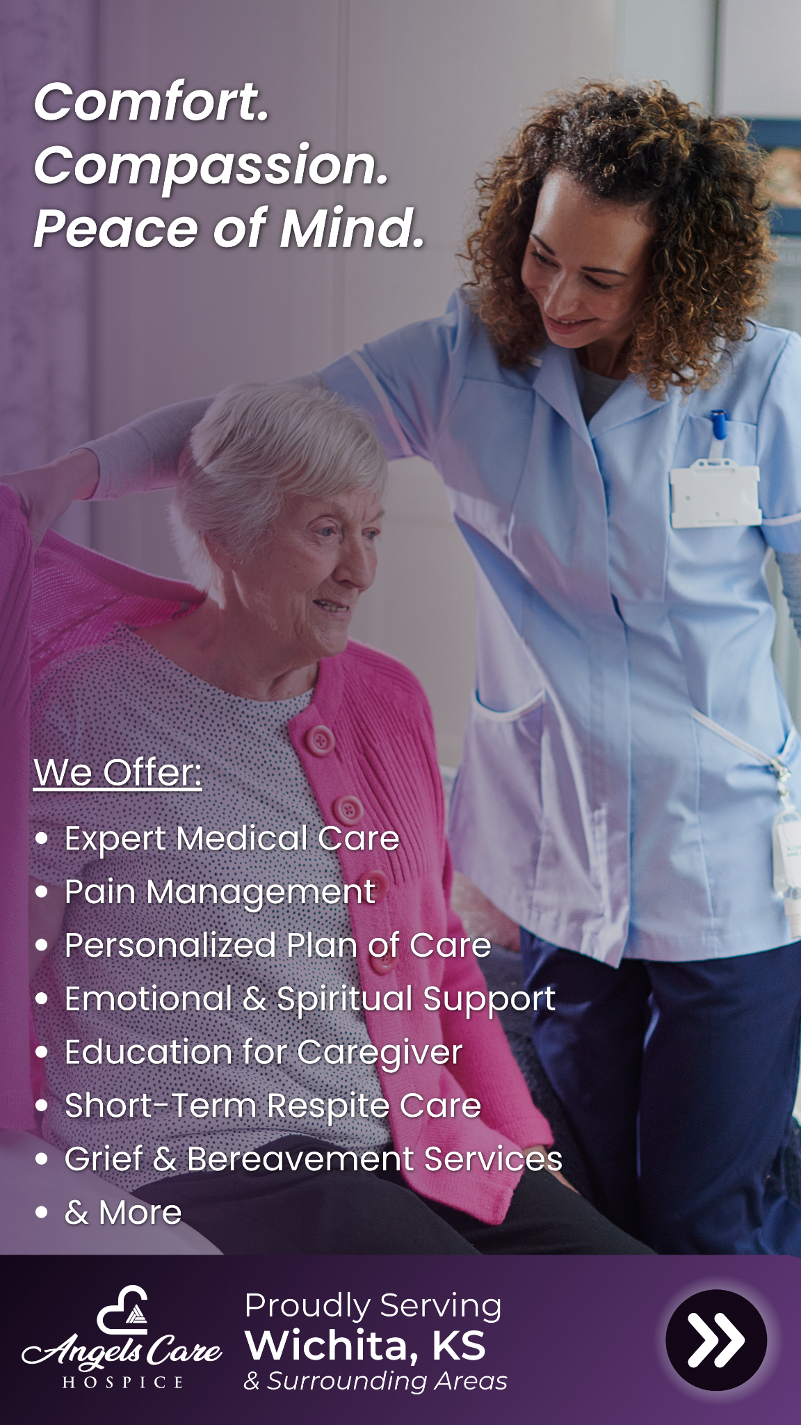 Angels Care Hospice Facebook ad